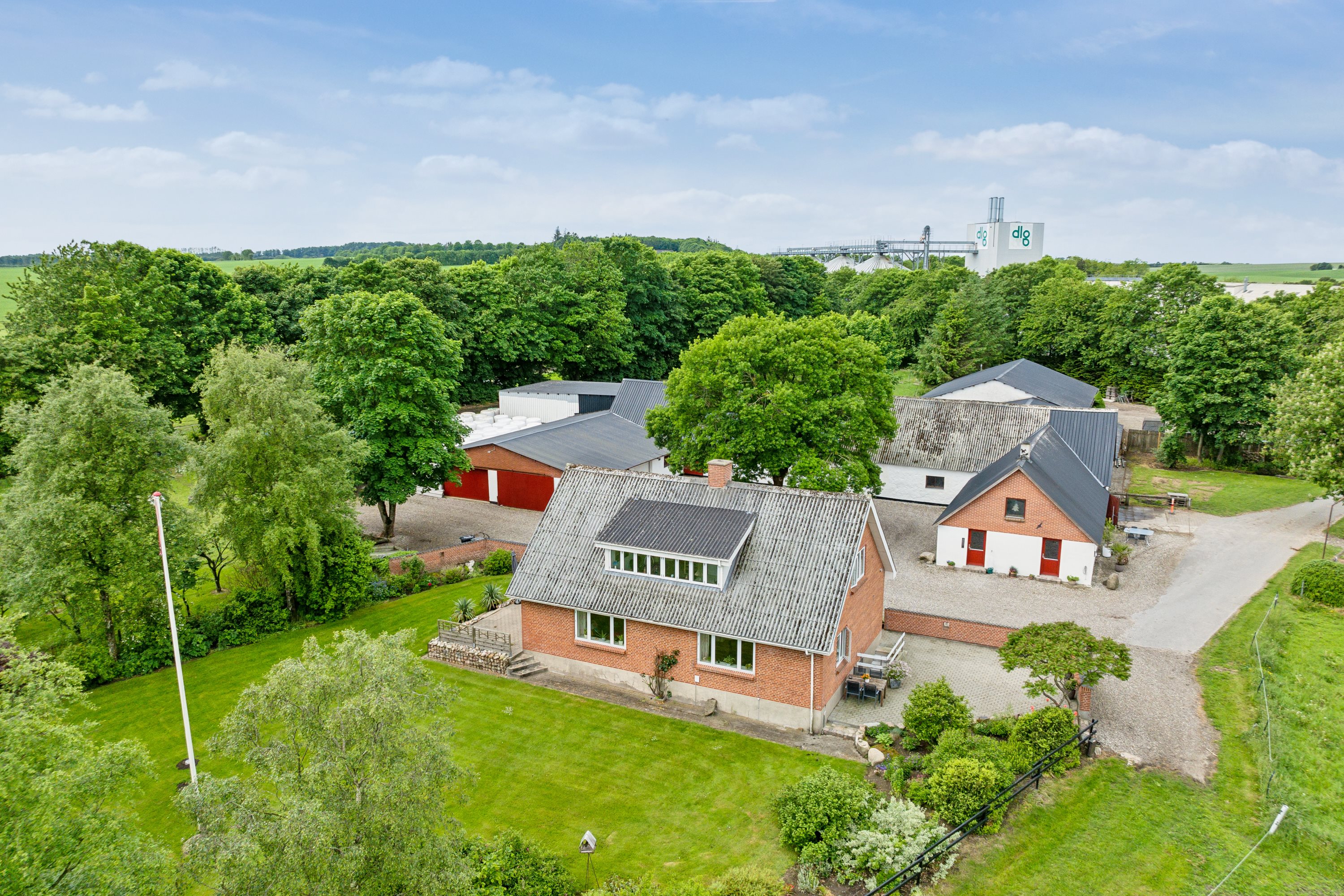 Fremhævet luftfoto billede i fuldskærmstilstand. Billede af Hjedsbækvej 71, Sørup, 9530 Støvring