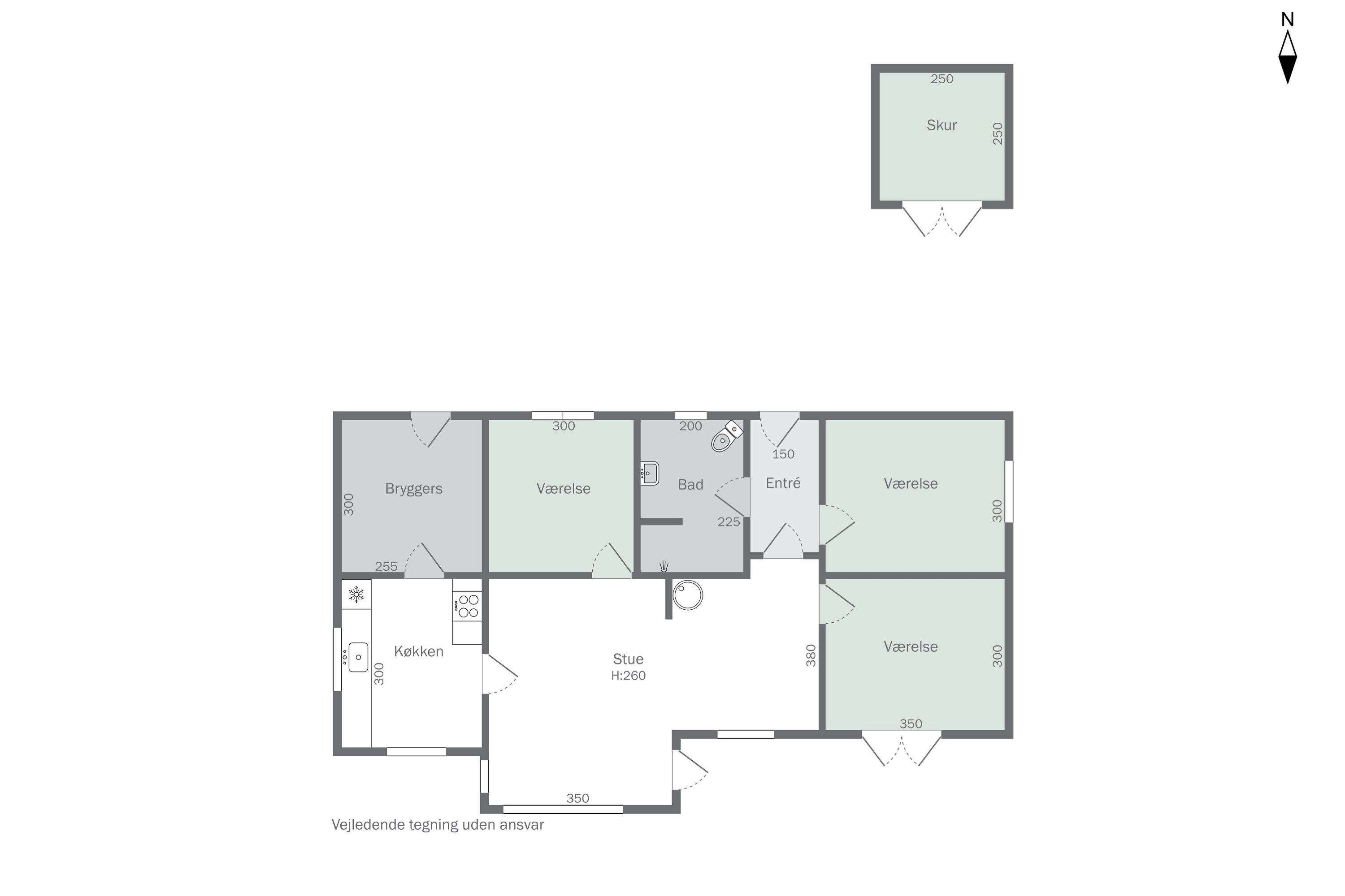 Plantegninger billede af Lersøvej 13, 3700 Rønne