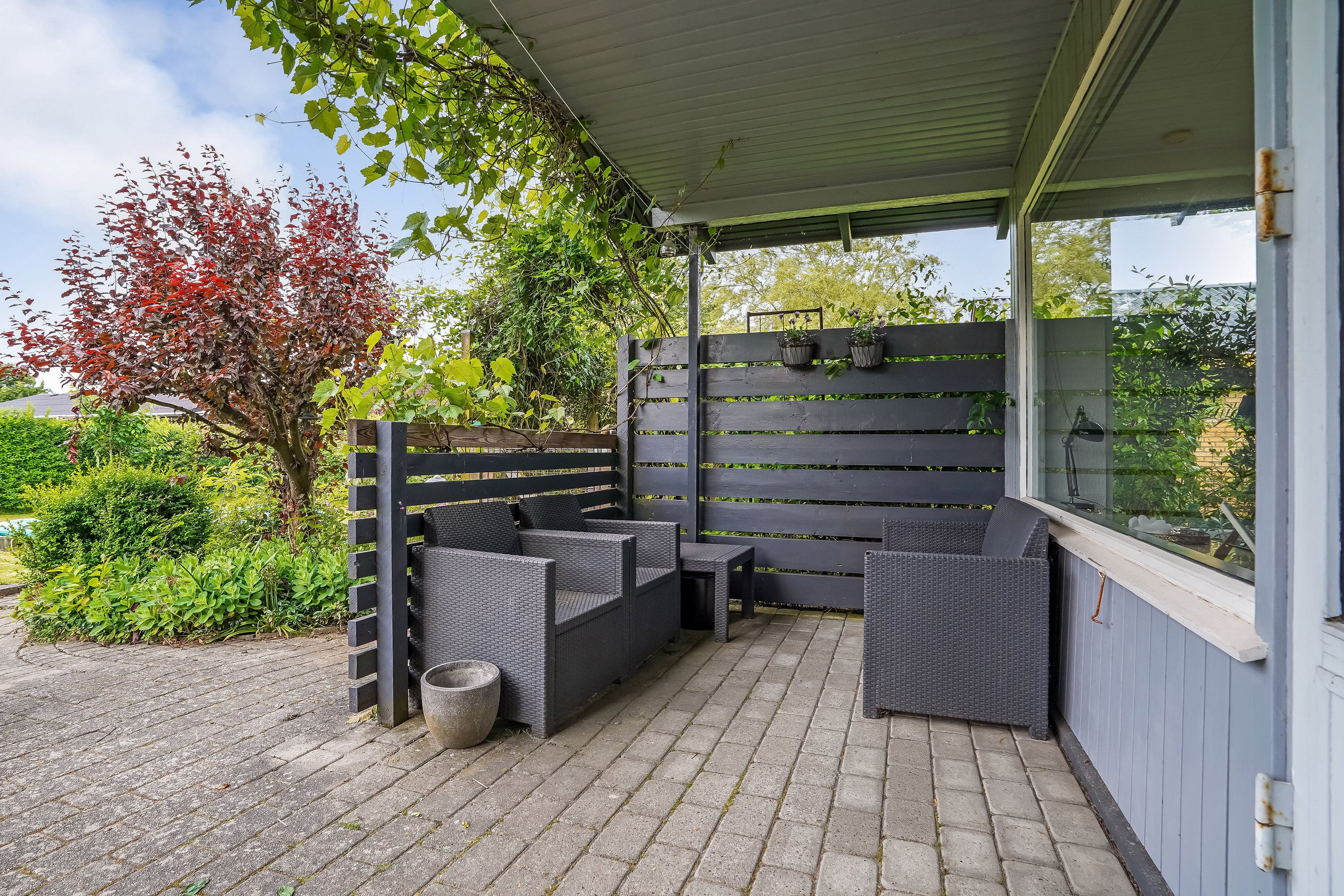 Fremhævet terrasse billede i fuldskærmstilstand. Billede af Rosenvold 37, 7300 Jelling