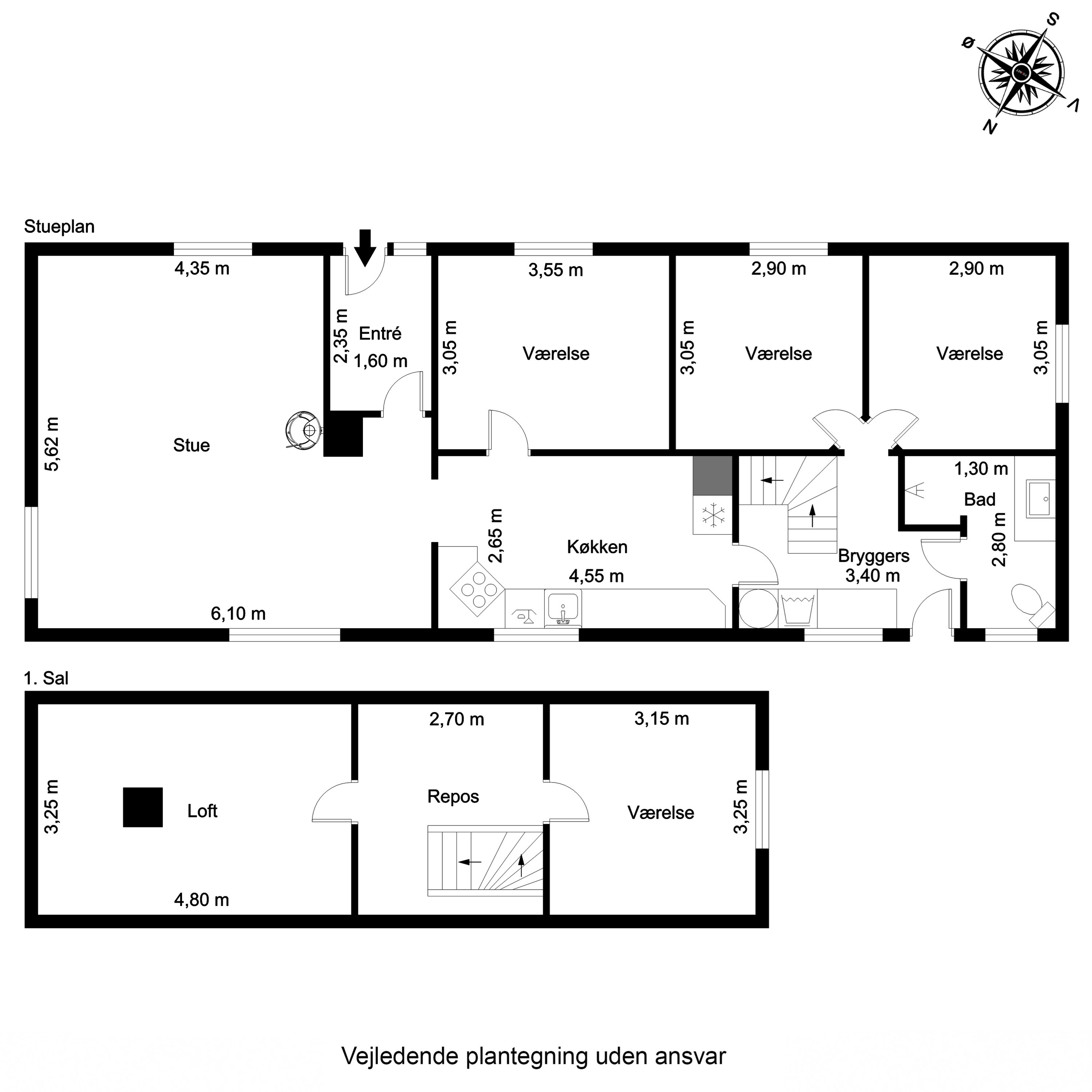 Plantegninger billede af Sandvadvej 17, 8765 Klovborg