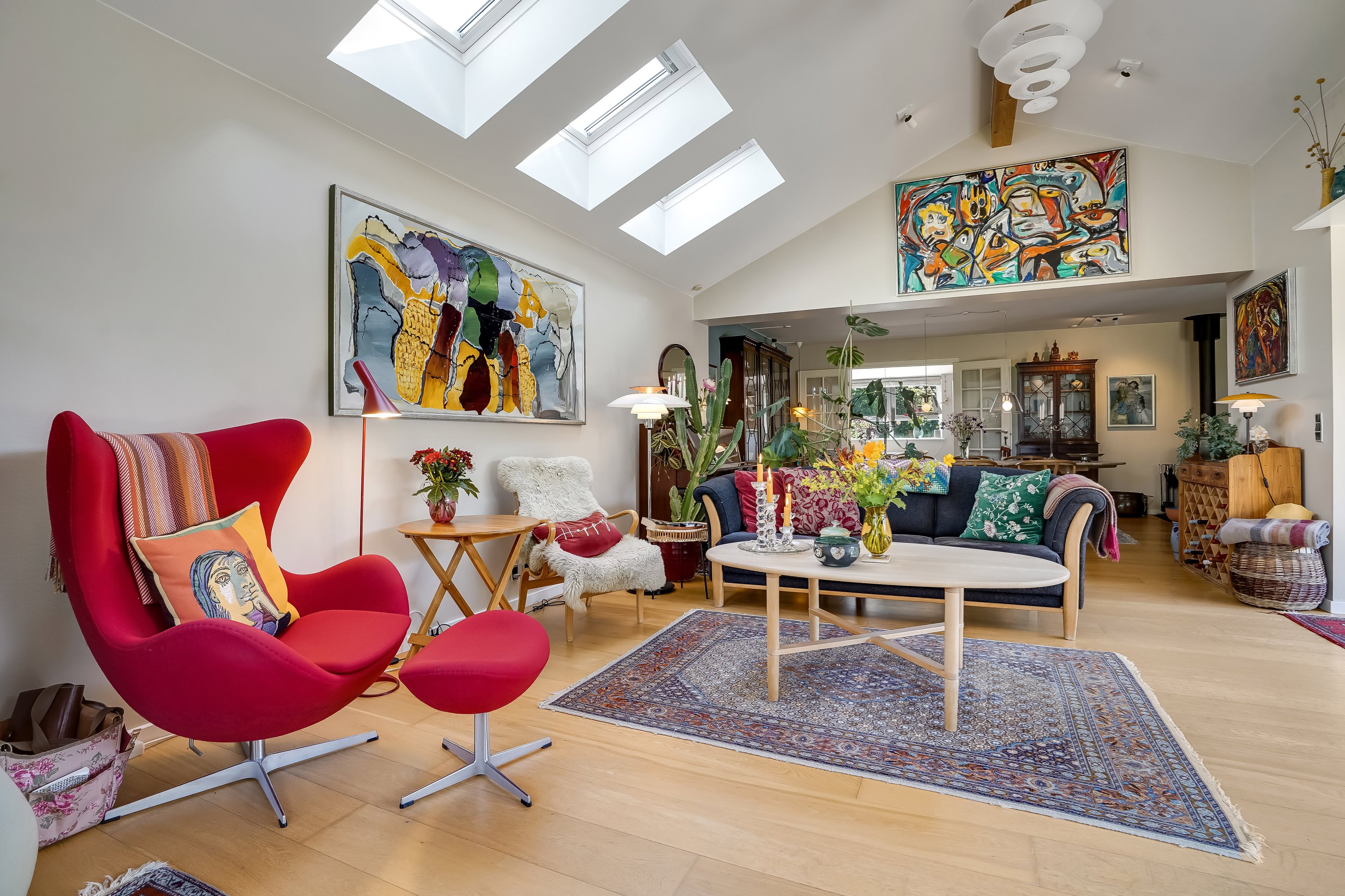 Fremhævet stue billede i fuldskærmstilstand. Billede af Skovgyden 67, Ørritslev Skov, 5450 Otterup