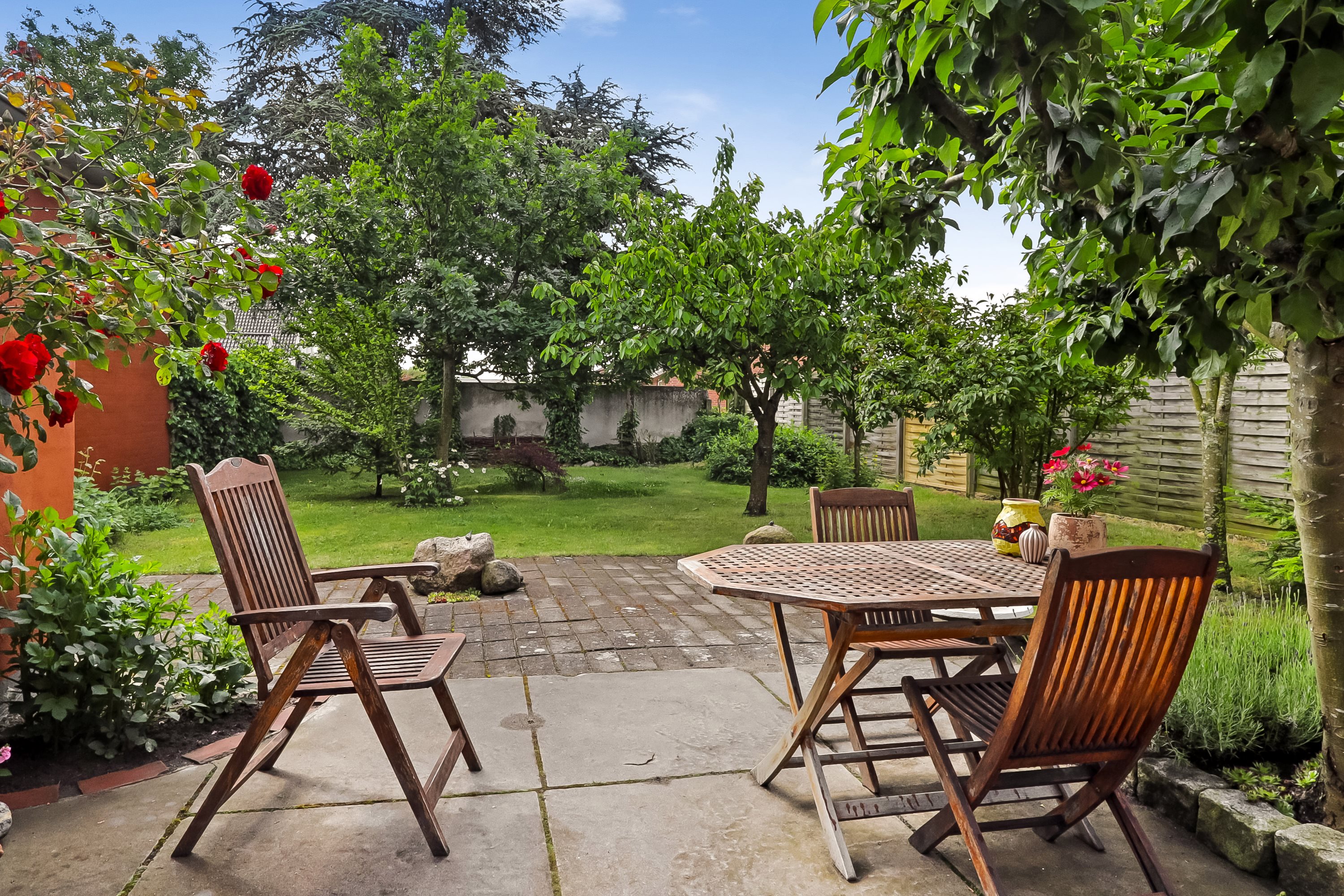 Fremhævet terrasse billede i fuldskærmstilstand. Billede af Nørrebro 108, 5900 Rudkøbing