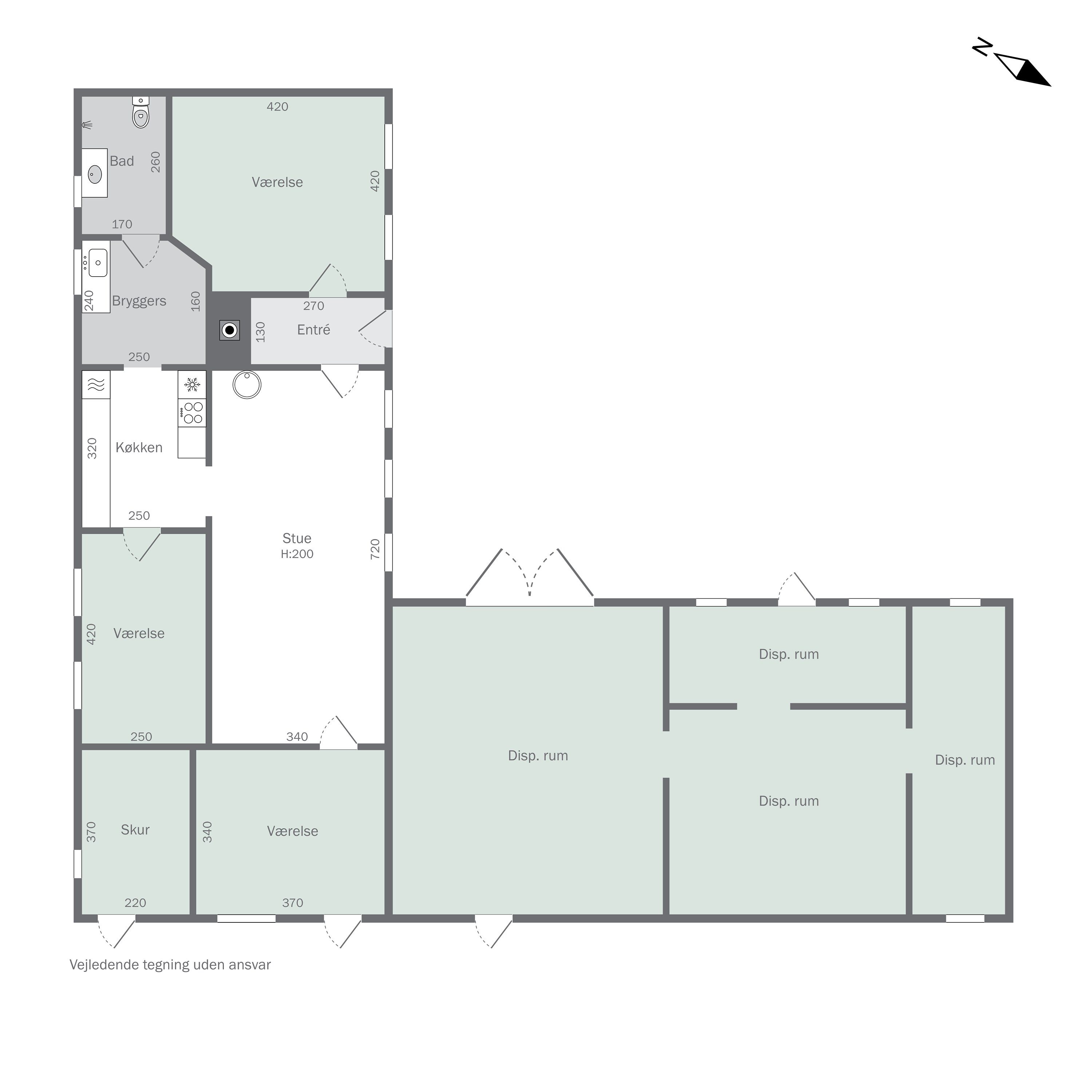 Plantegninger billede af Husmandsalleen 14, 5884 Gudme