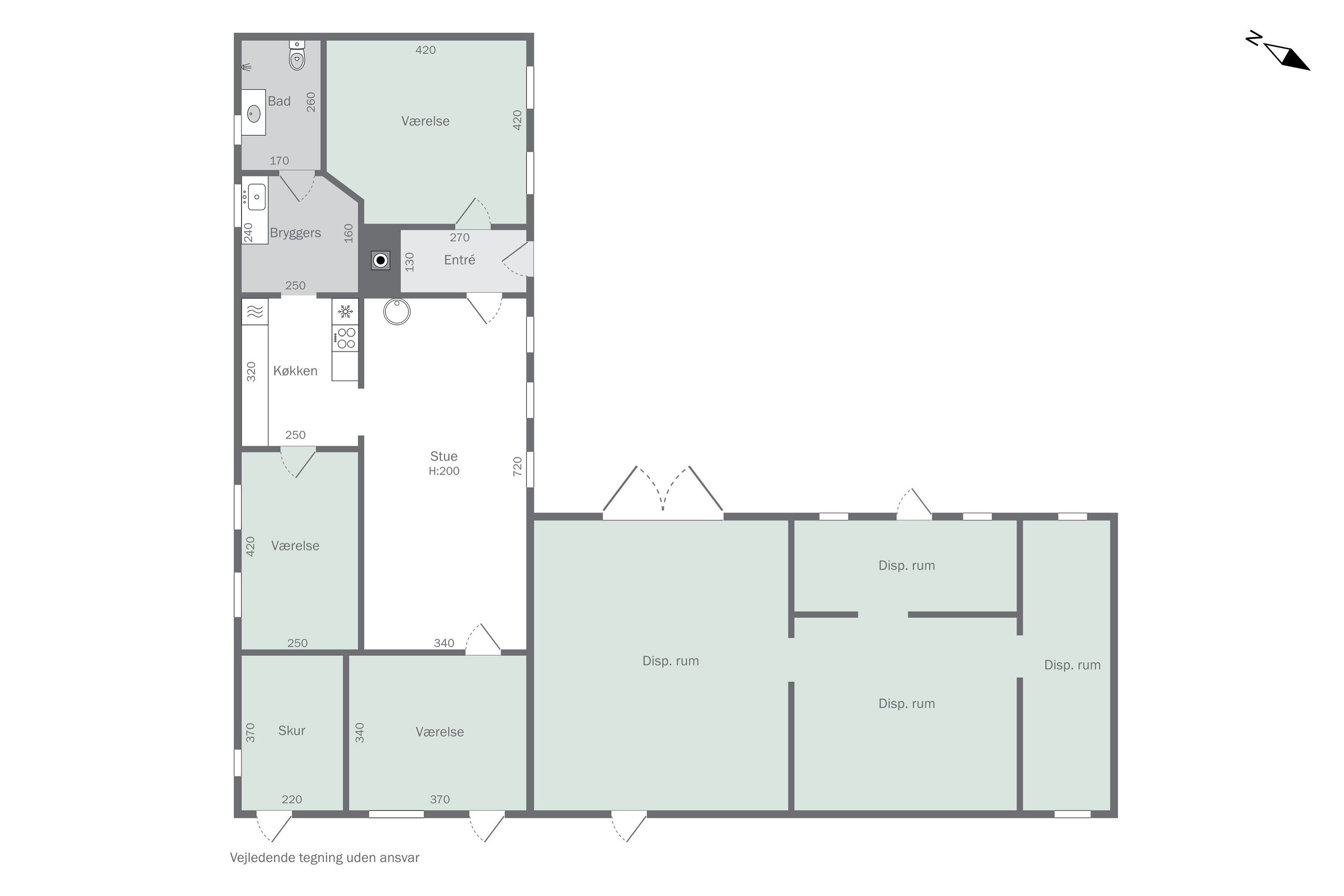 Plantegninger billede af Husmandsalleen 14, 5884 Gudme