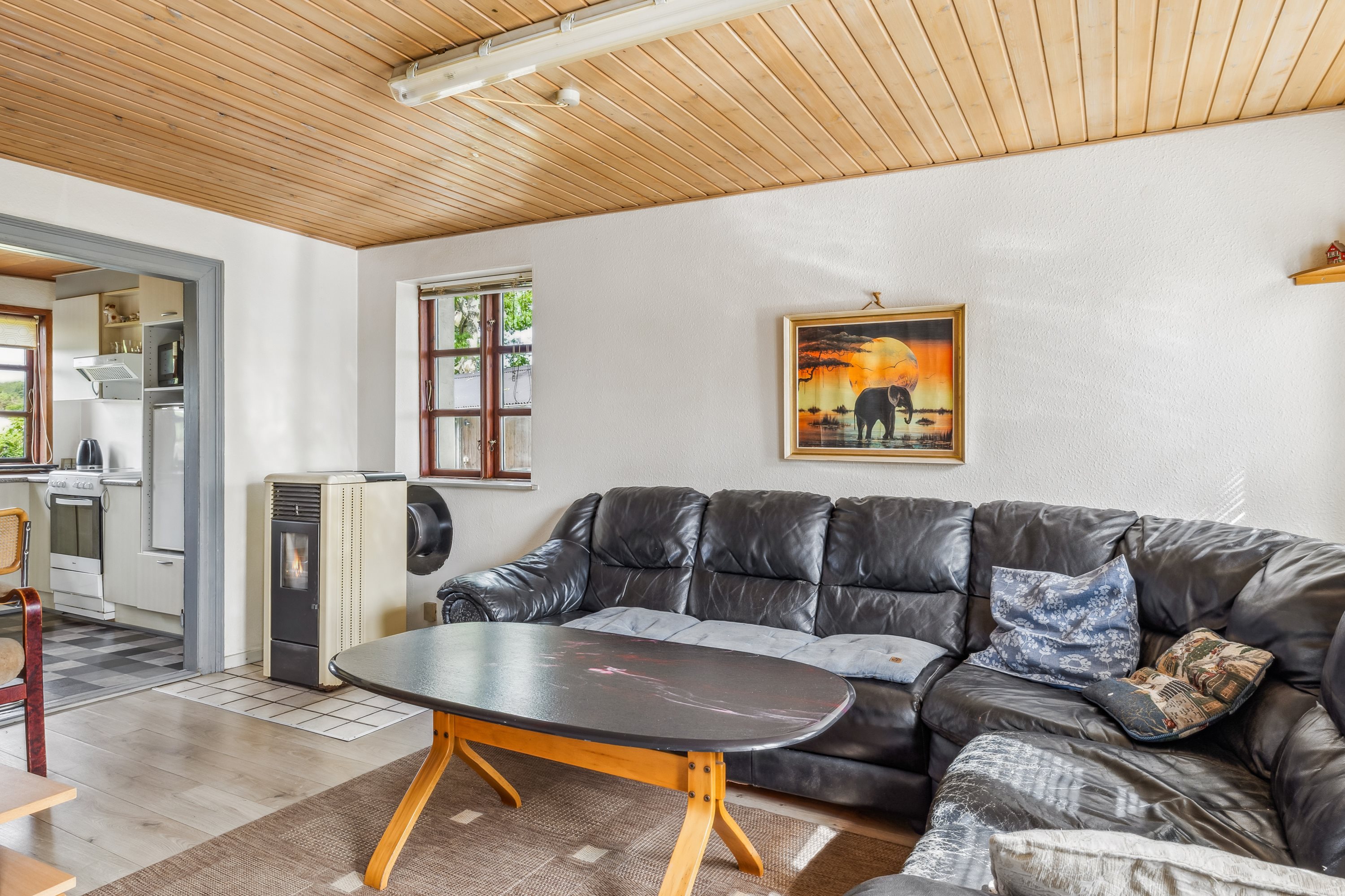 Fremhævet stue billede i fuldskærmstilstand. Billede af Søndervej 52, Brobyværk, 5672 Broby