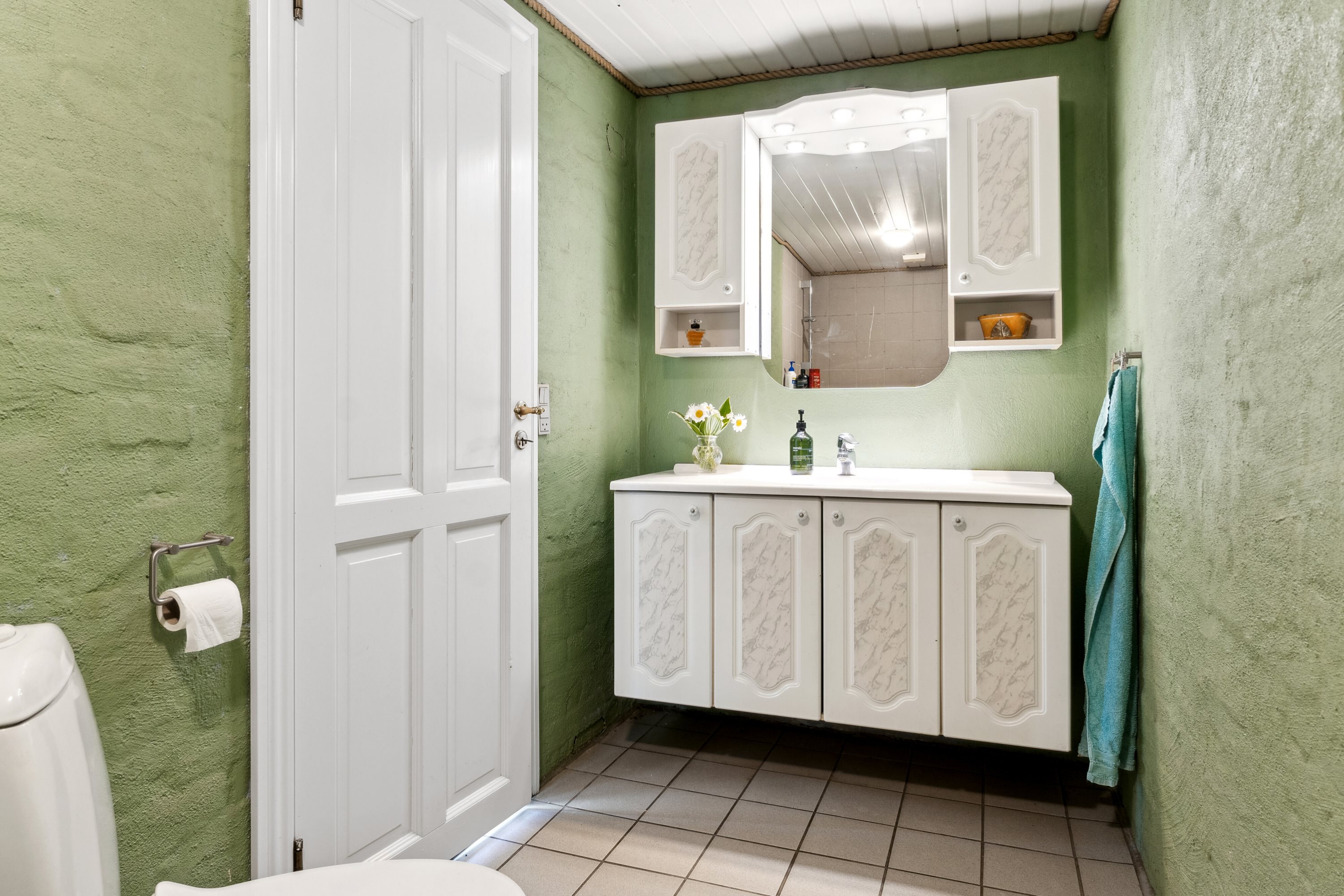 Fremhævet badeværelse billede i fuldskærmstilstand. Billede af Dovervej 4, Dover, 7760 Hurup Thy