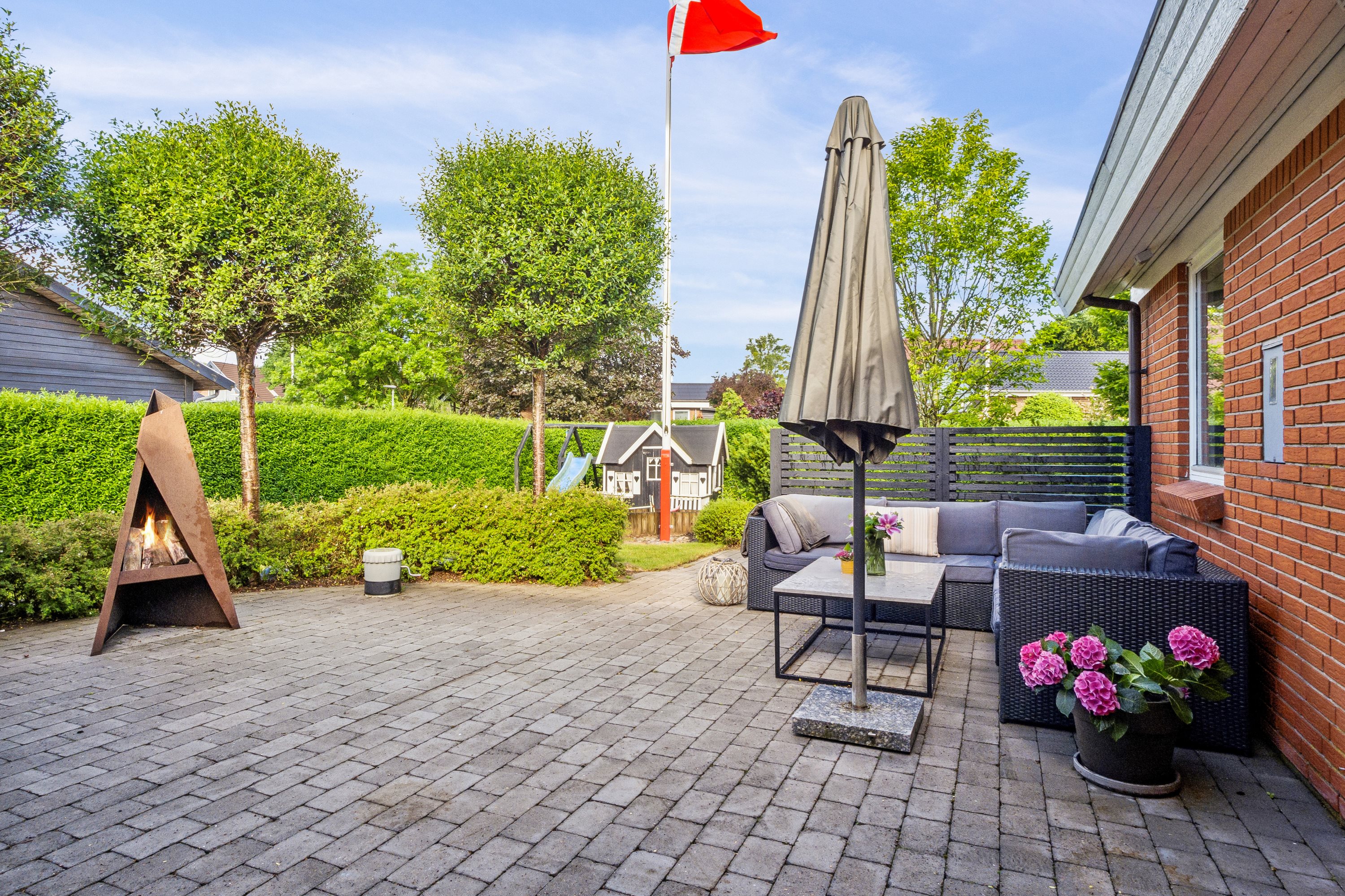 Fremhævet terrasse billede i fuldskærmstilstand. Billede af Åbrinken 5, Vils, 7980 Vils