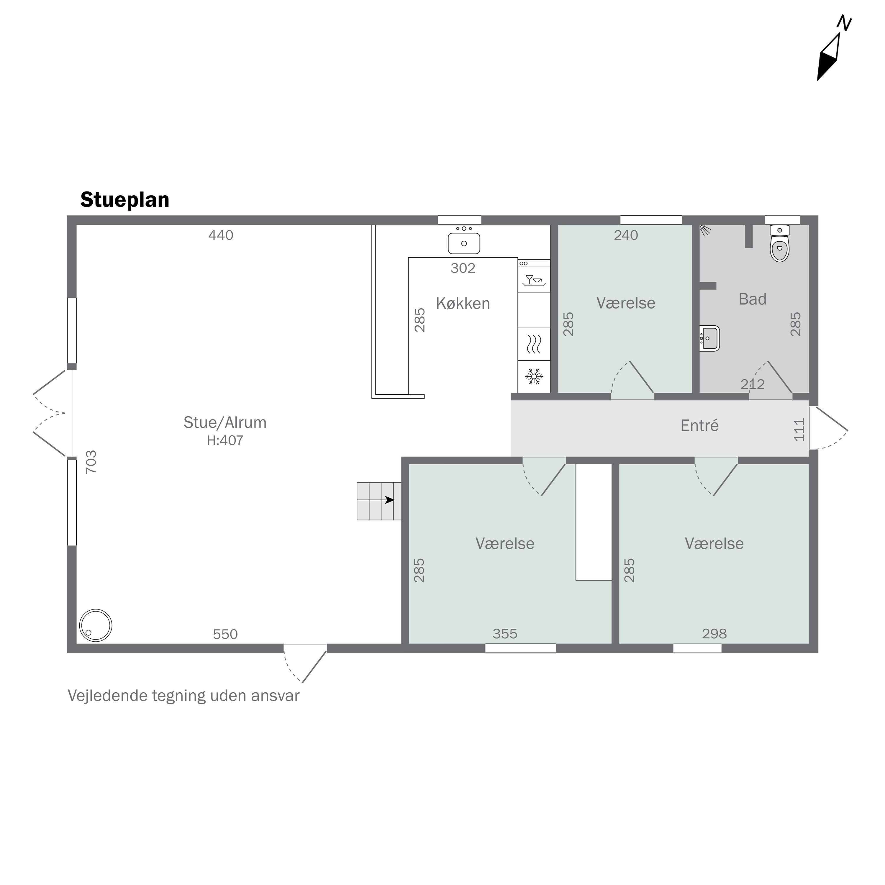 Plantegninger billede af Maegårdsskoven 6, Pedersker, 3720 Aakirkeby