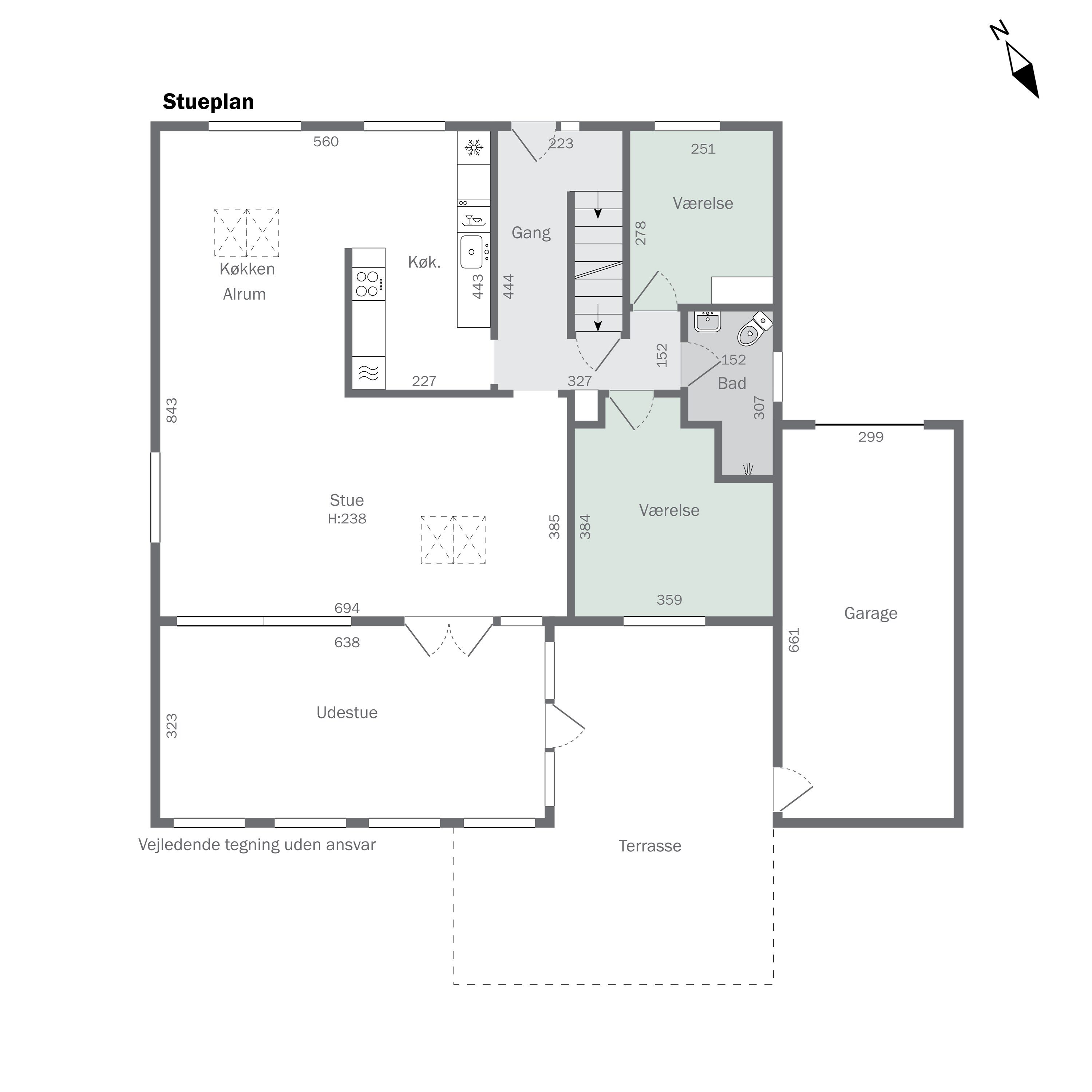 Plantegninger billede af Solsortevej 28, 7441 Bording