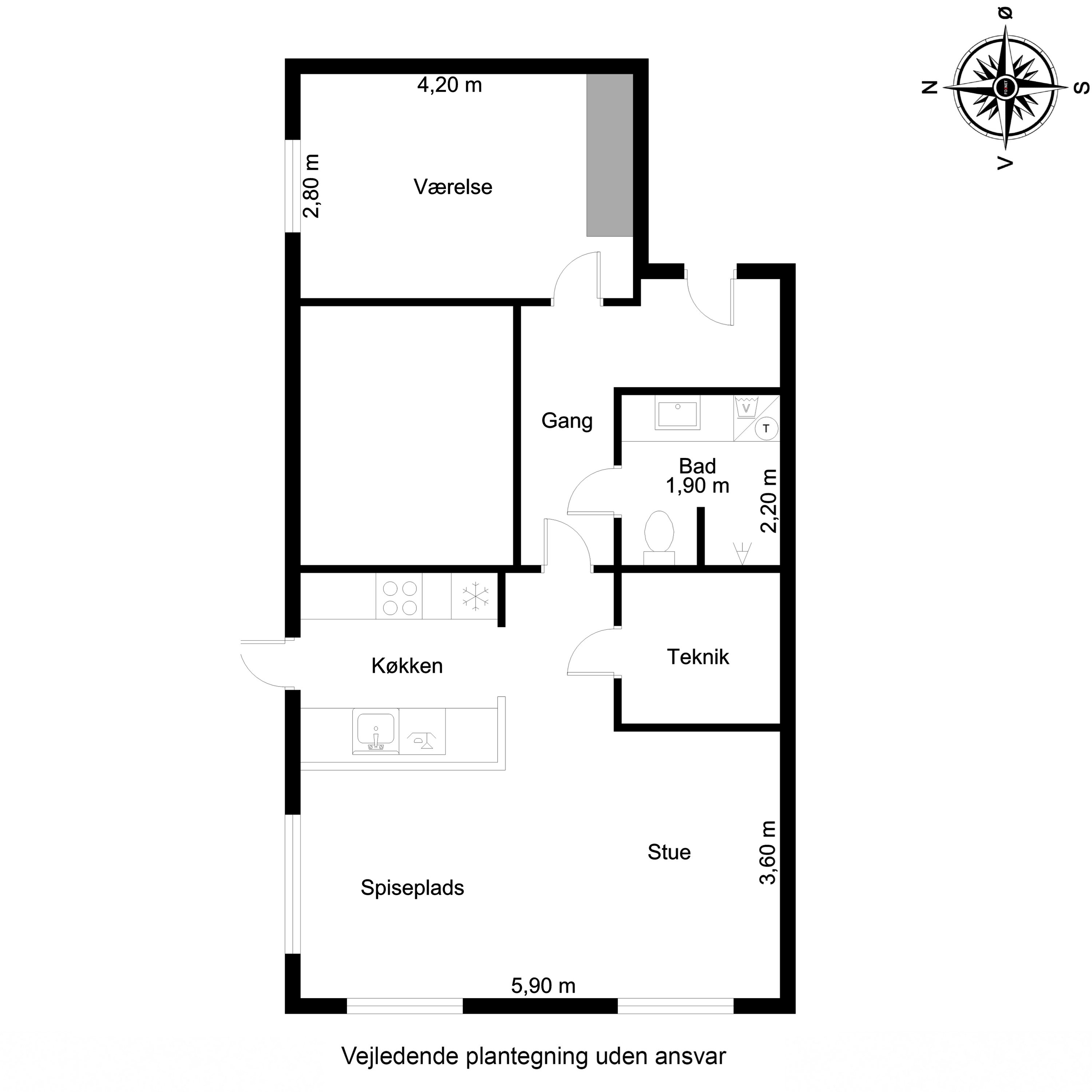 Plantegninger billede af Guldrankevej 11, st.. 4., 5200 Odense V