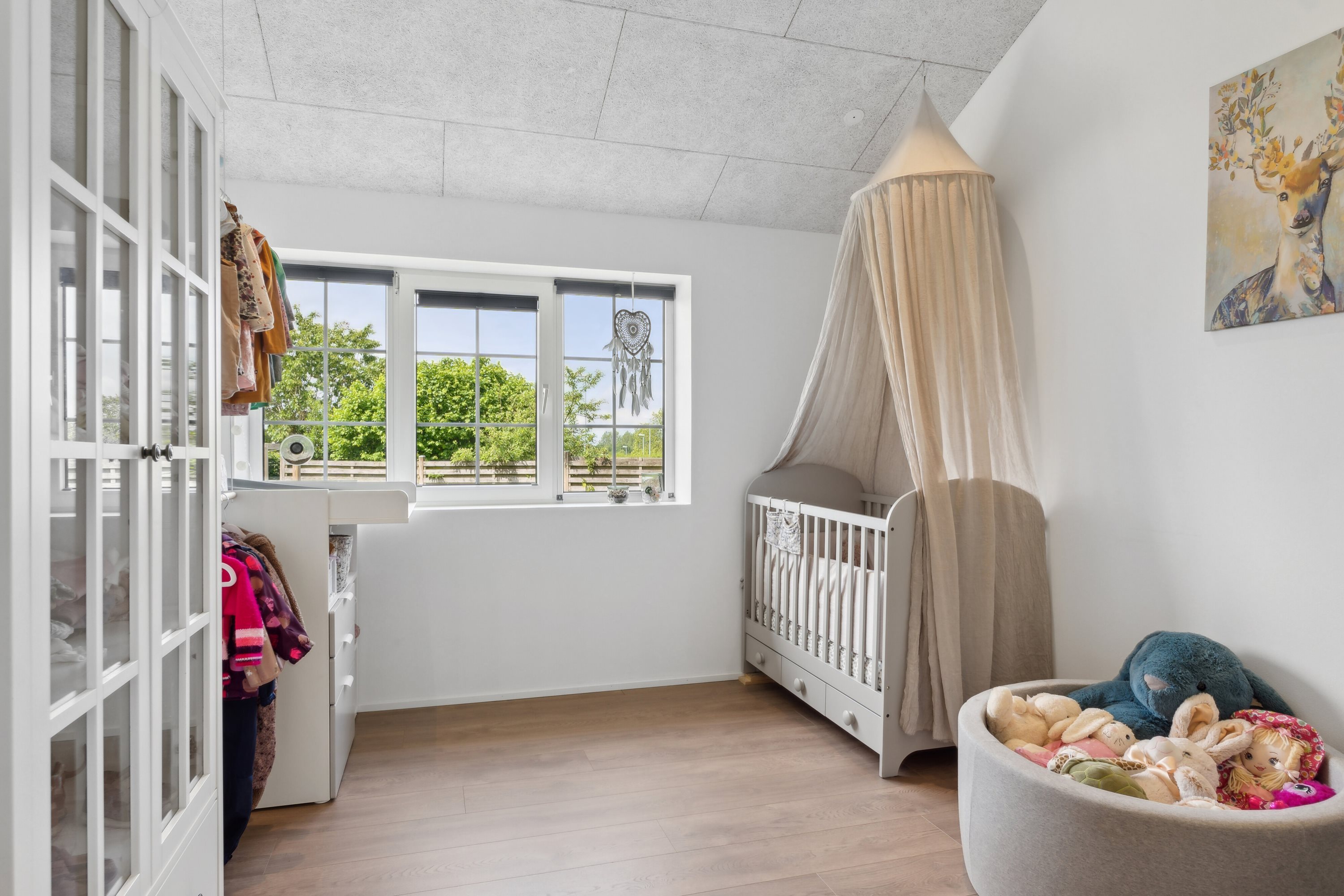 Fremhævet børneværelse billede i fuldskærmstilstand. Billede af Ved Diget 17, 7430 Ikast