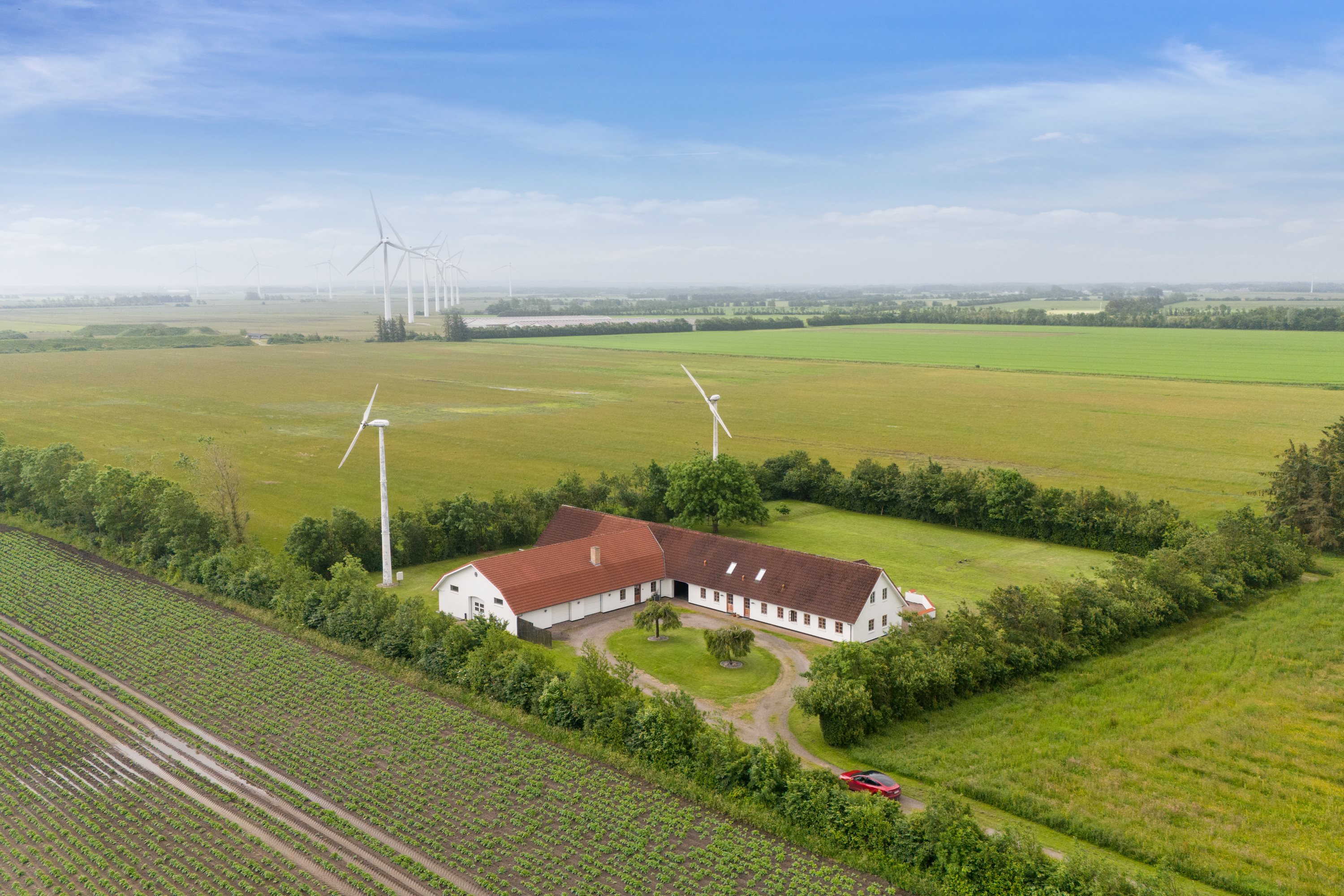 Fremhævet luftfoto billede i fuldskærmstilstand. Billede af Vildmosevej 31, 9700 Brønderslev