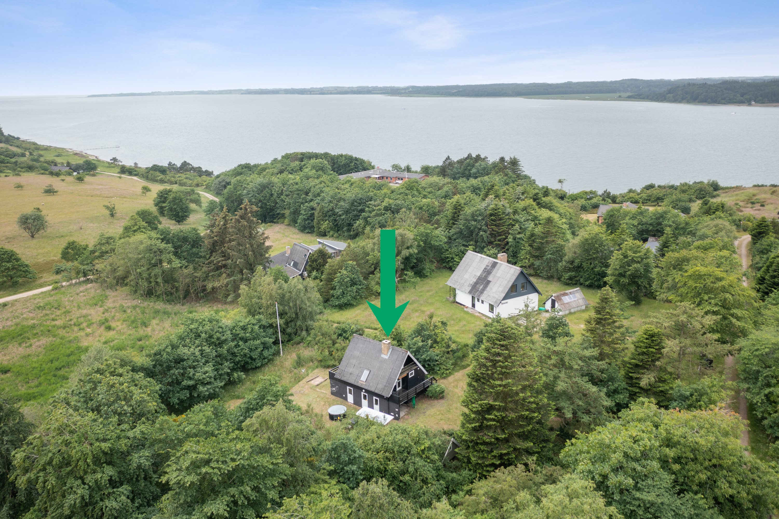 Fremhævet luftfoto billede i fuldskærmstilstand. Billede af Tyttebærvej 14, Vile, 7870 Roslev