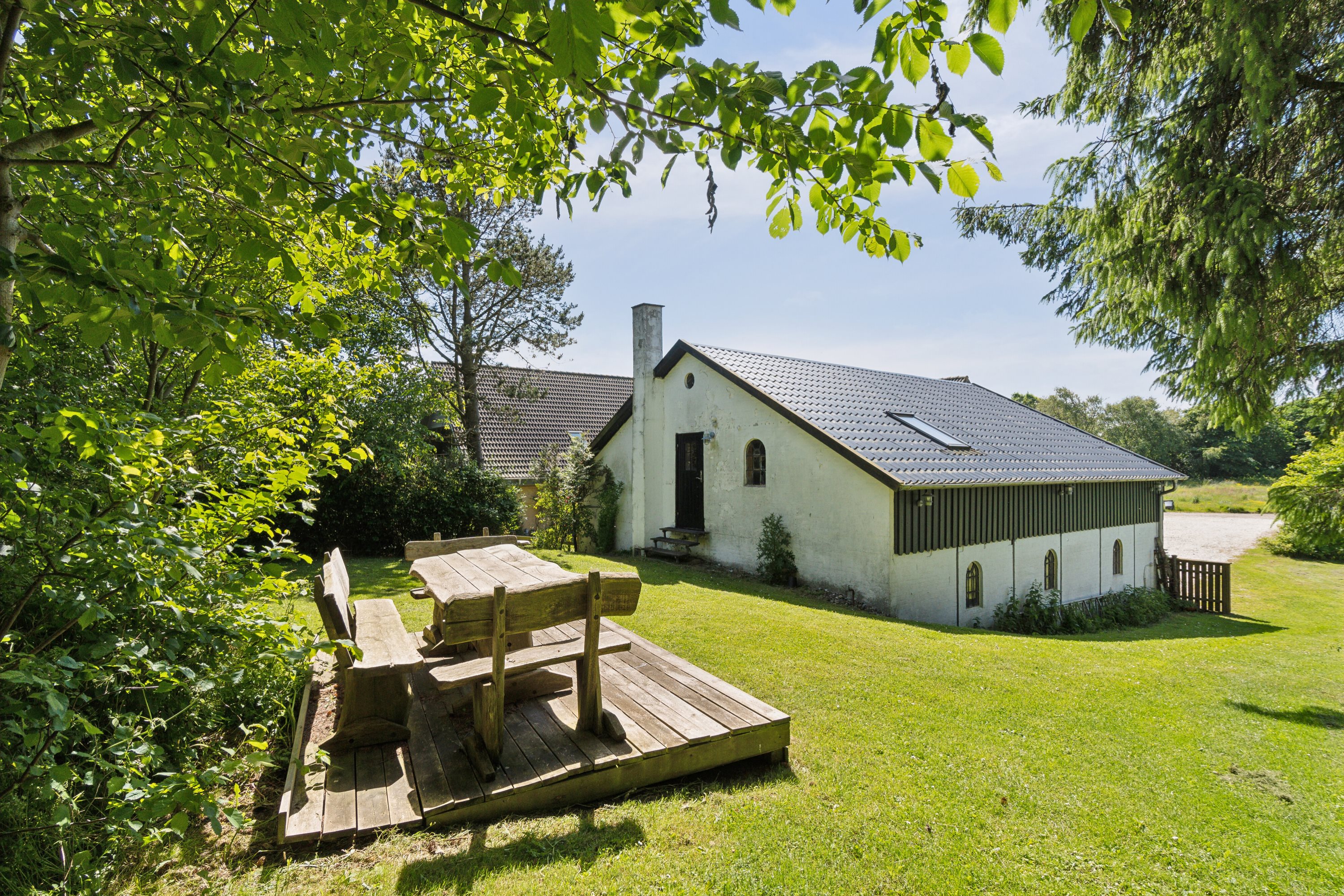 Fremhævet set fra haven billede i fuldskærmstilstand. Billede af Snevrevej 4A, Højrup,Horne, 9850 Hirtshals