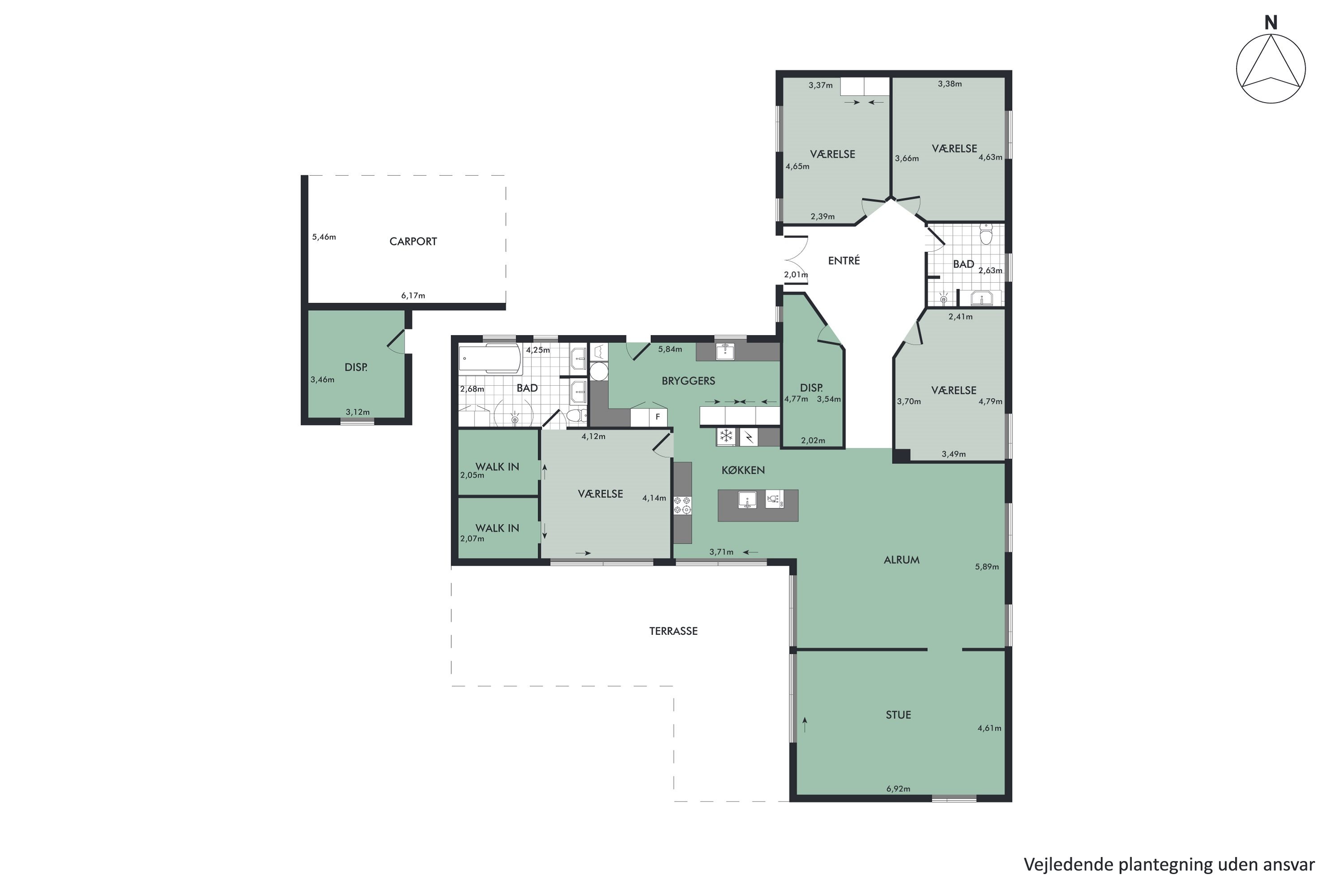 Plantegninger billede af Bygvænget 12, 7870 Roslev