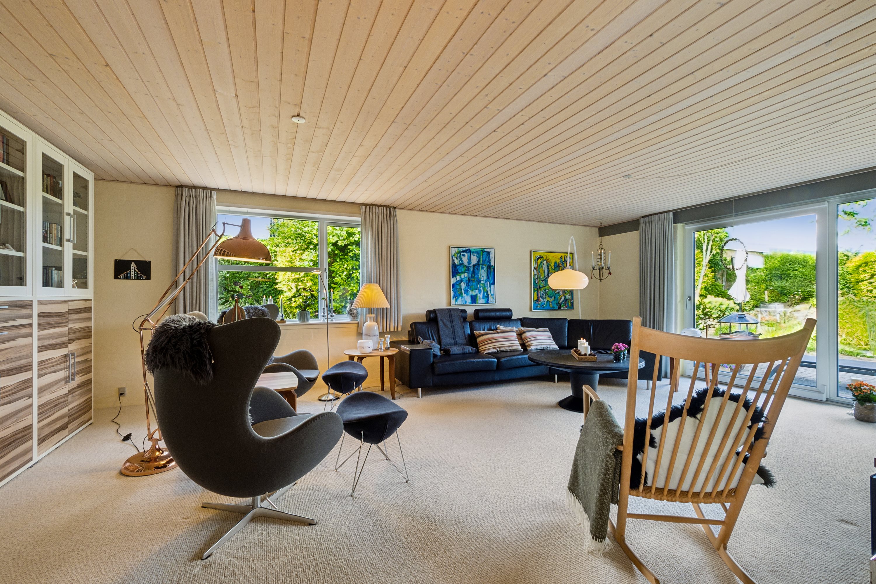 Fremhævet stue billede i fuldskærmstilstand. Billede af Bygvænget 12, 7870 Roslev