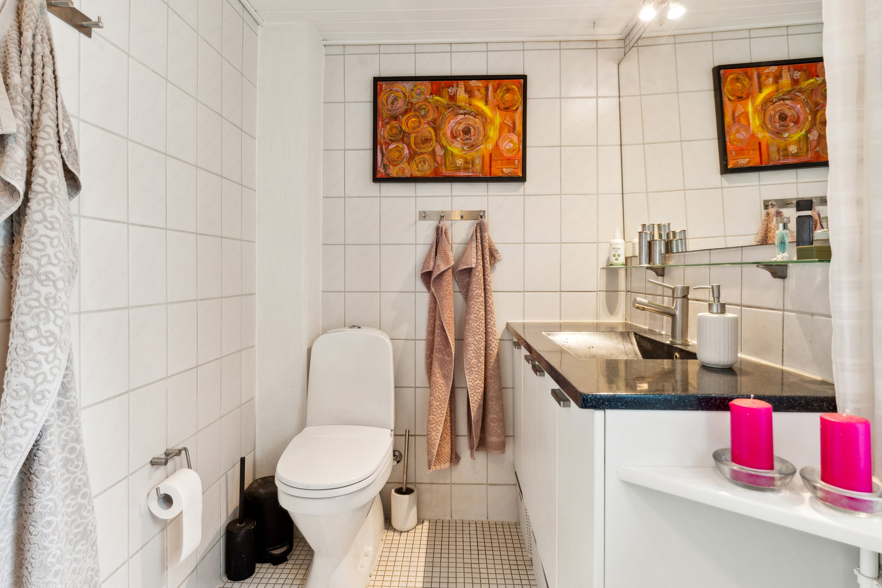 Fremhævet badeværelse billede i fuldskærmstilstand. Billede af Vinkelvej 3, Hvorslev, 8860 Ulstrup