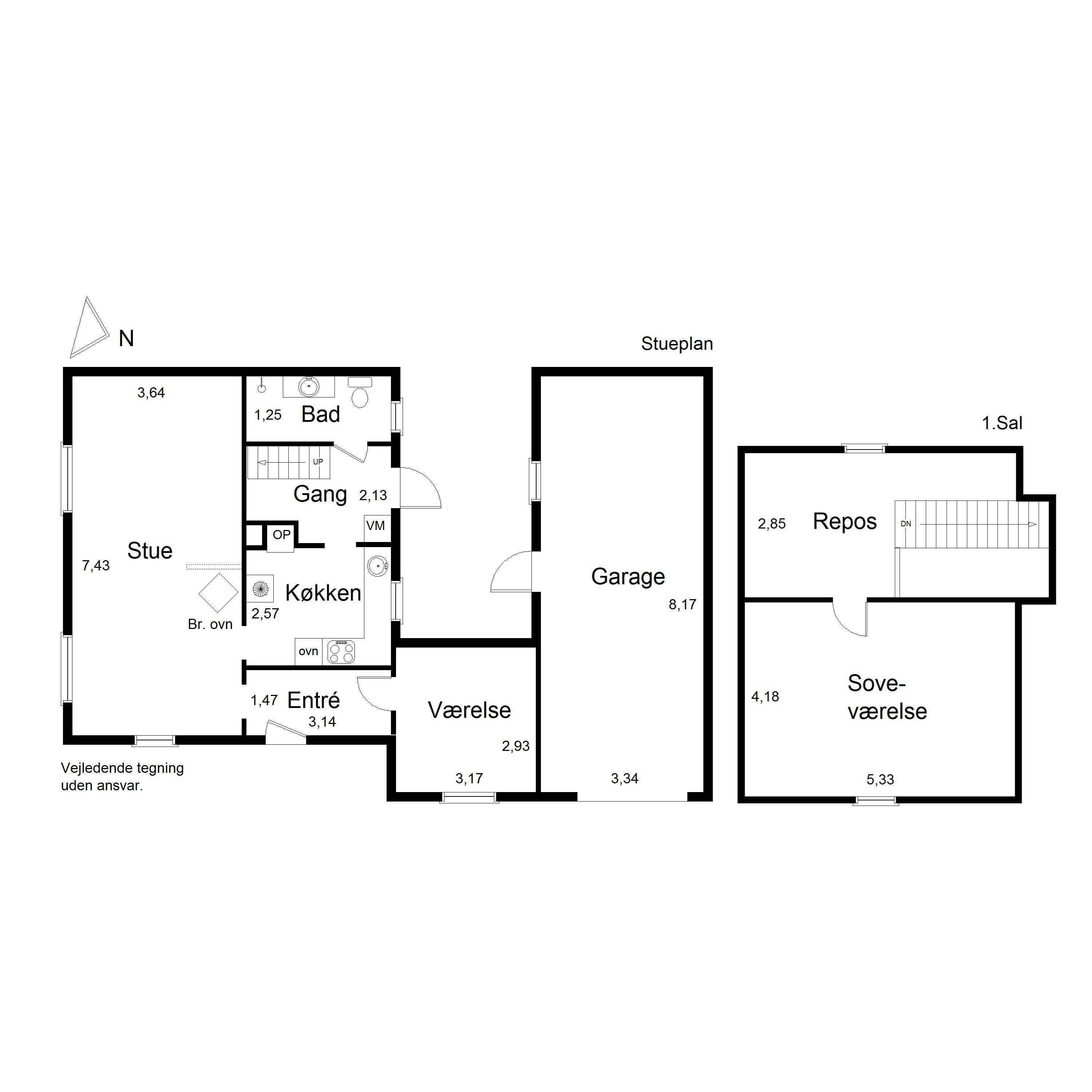 Plantegninger billede af Tværgade 7, Ø Tørslev, 8983 Gjerlev J