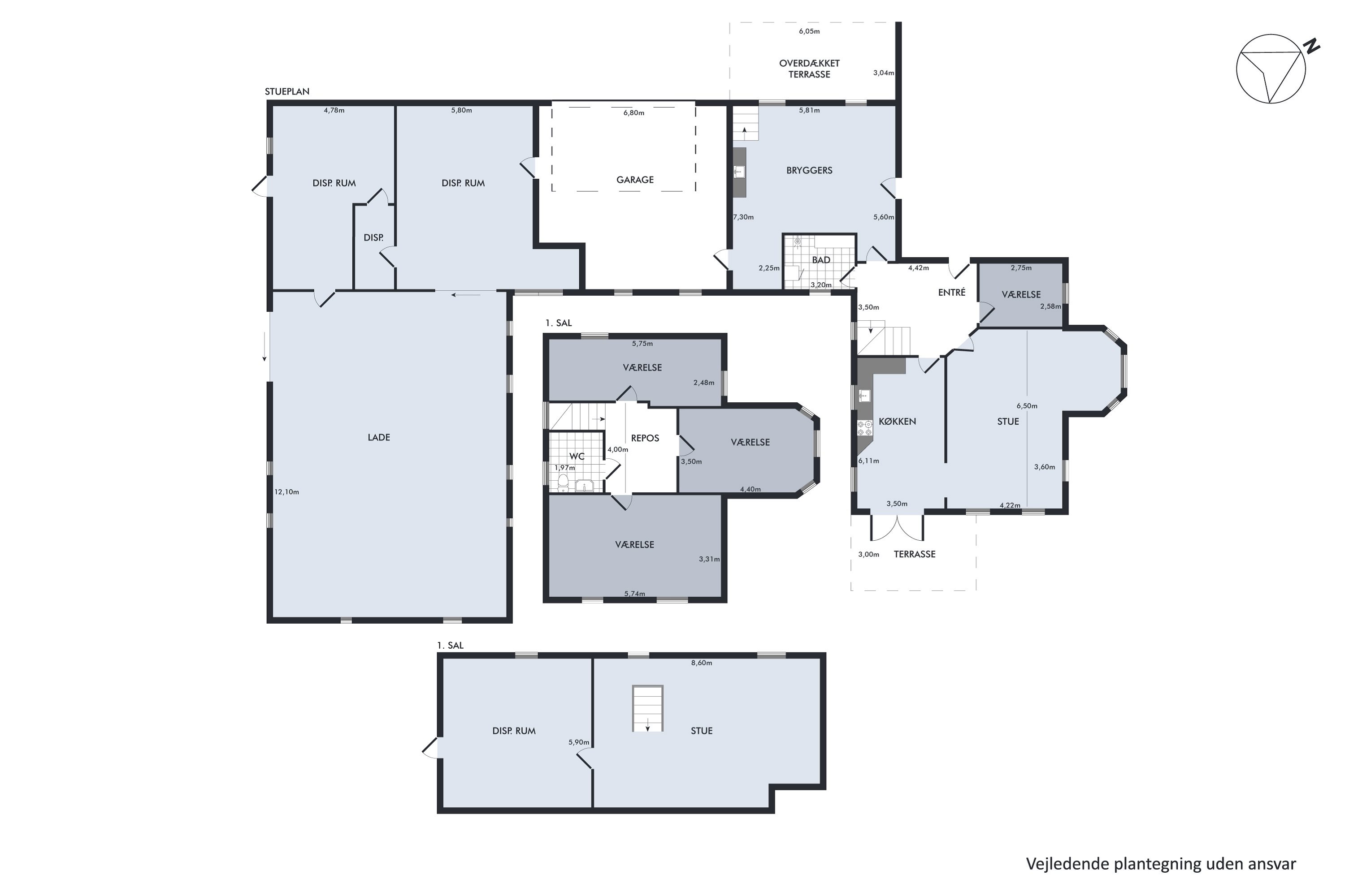 Plantegninger billede af Grønbjerg 16, Hunstrup, 7700 Thisted