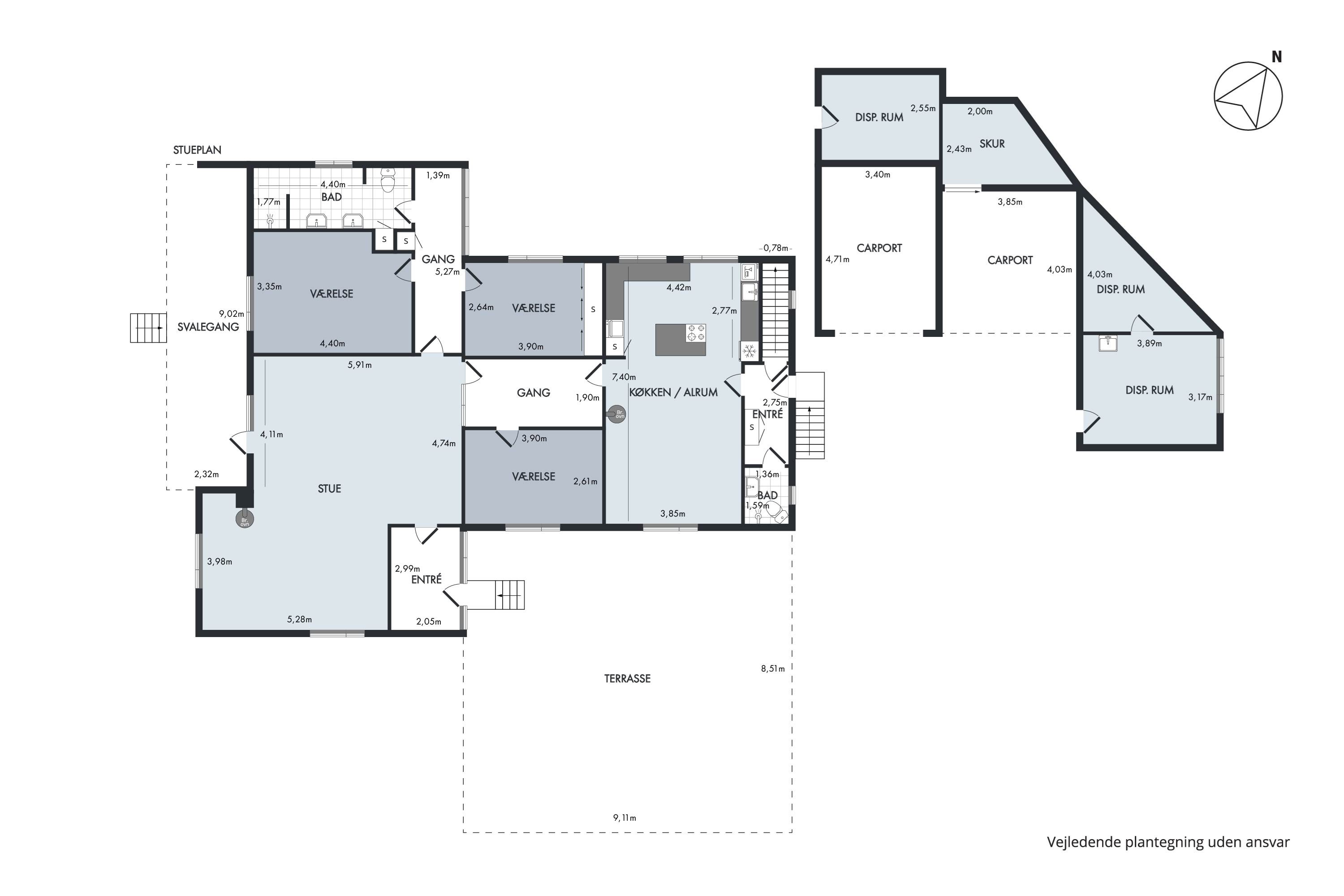 Plantegninger billede af Vilevej 10, Vile, 7870 Roslev