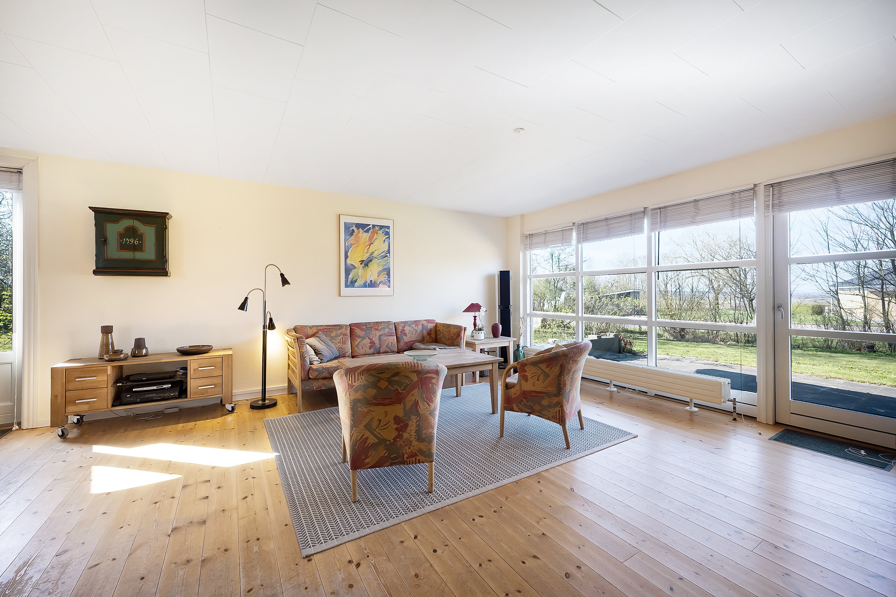 Fremhævet stue billede i fuldskærmstilstand. Billede af Gammel Hobrovej 3, Bonderup, 9610 Nørager