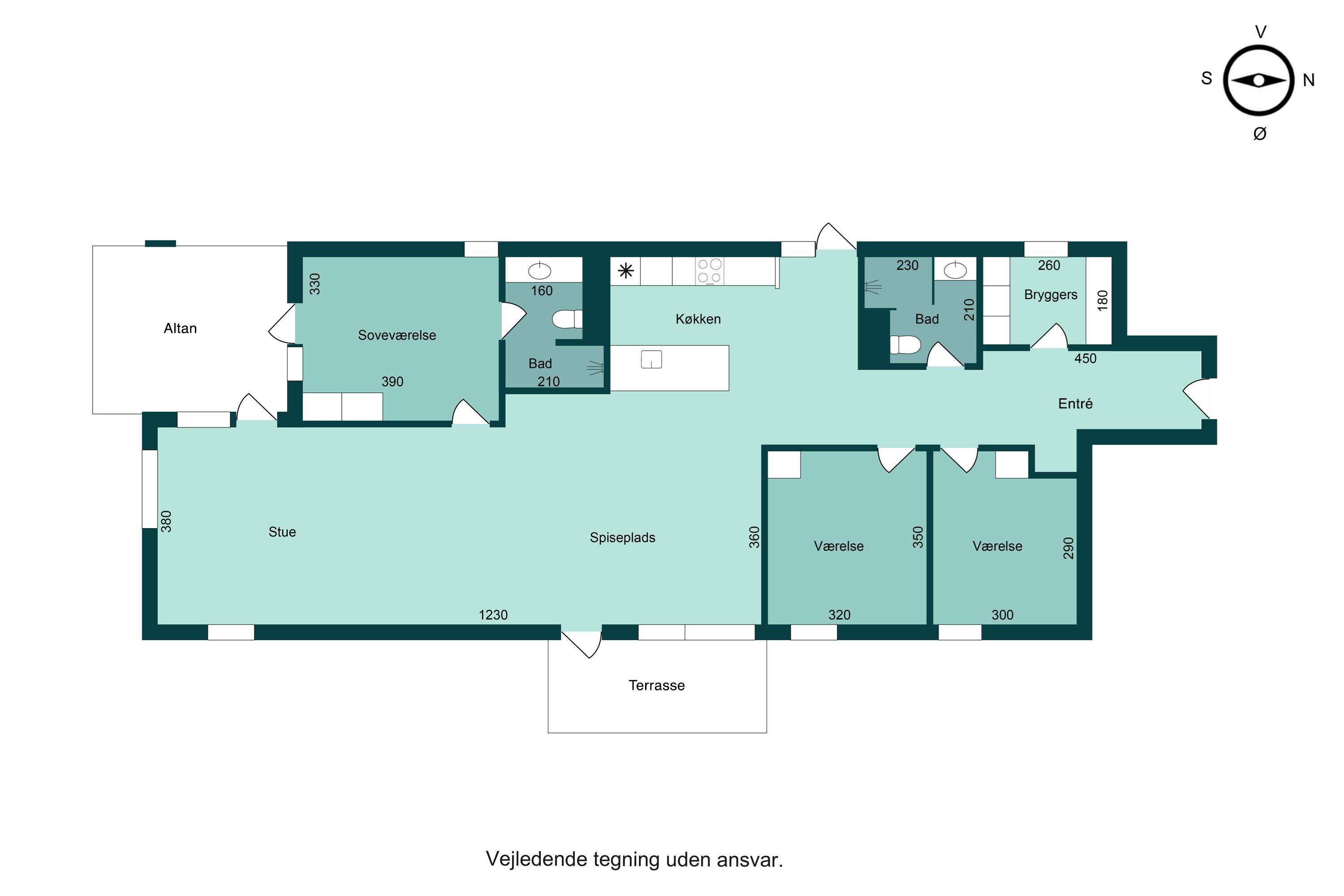 Plantegninger billede af Nordøstpassagen 22, st.. 3., Havnefronten, 8700 Horsens
