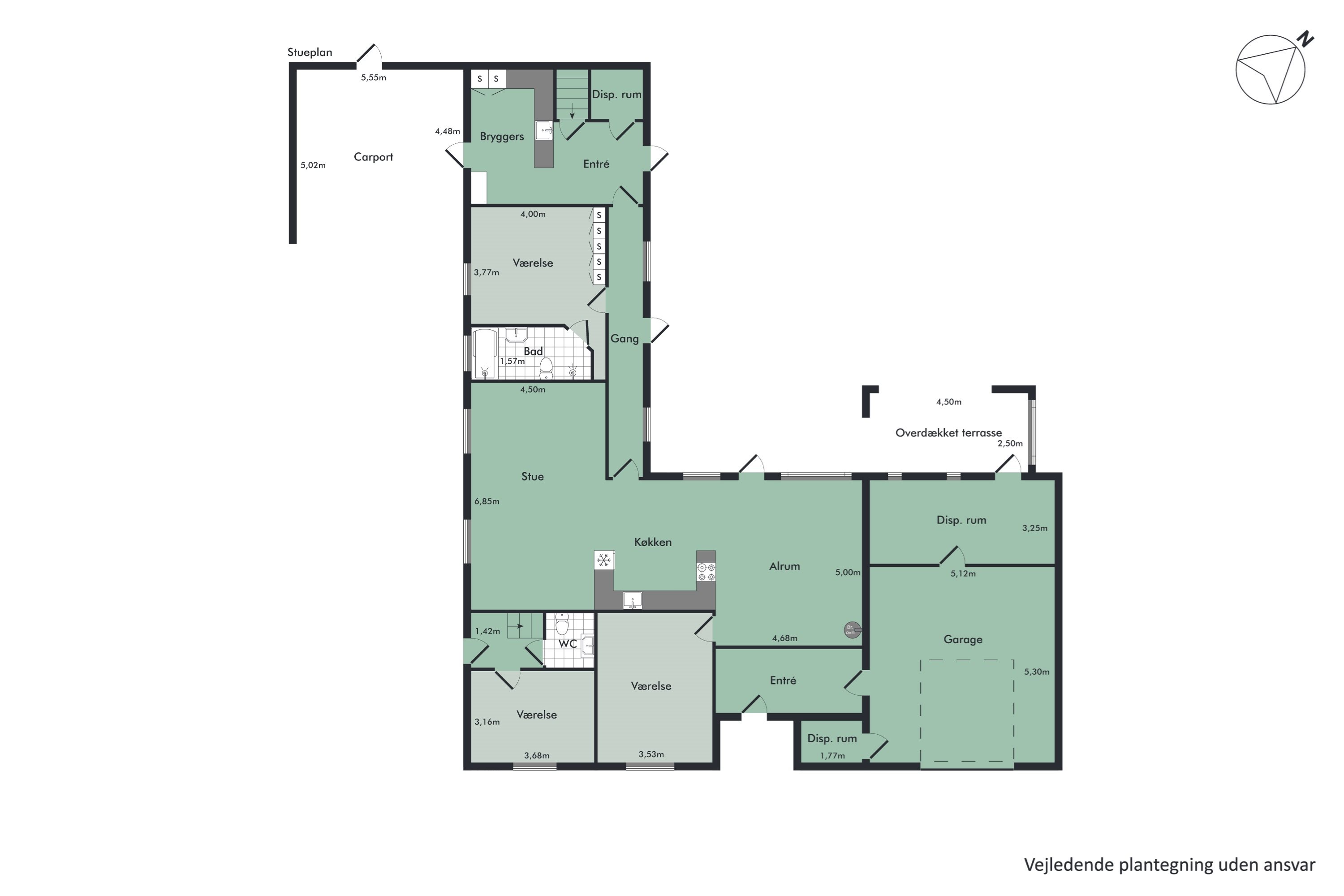 Plantegninger billede af Hvorupgårdvej 46, 9400 Nørresundby
