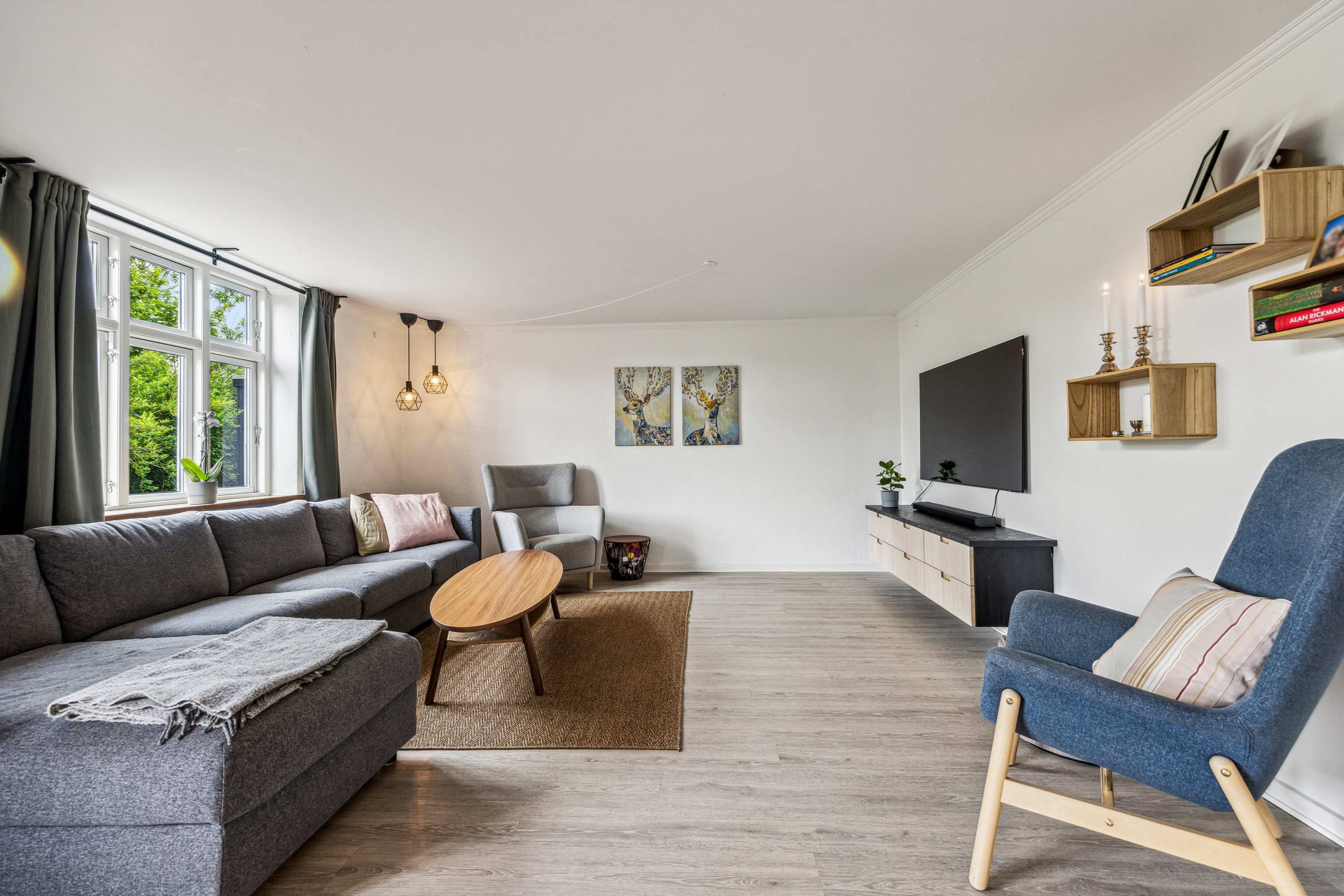 Fremhævet stue billede i fuldskærmstilstand. Billede af Hvorupgårdvej 46, 9400 Nørresundby