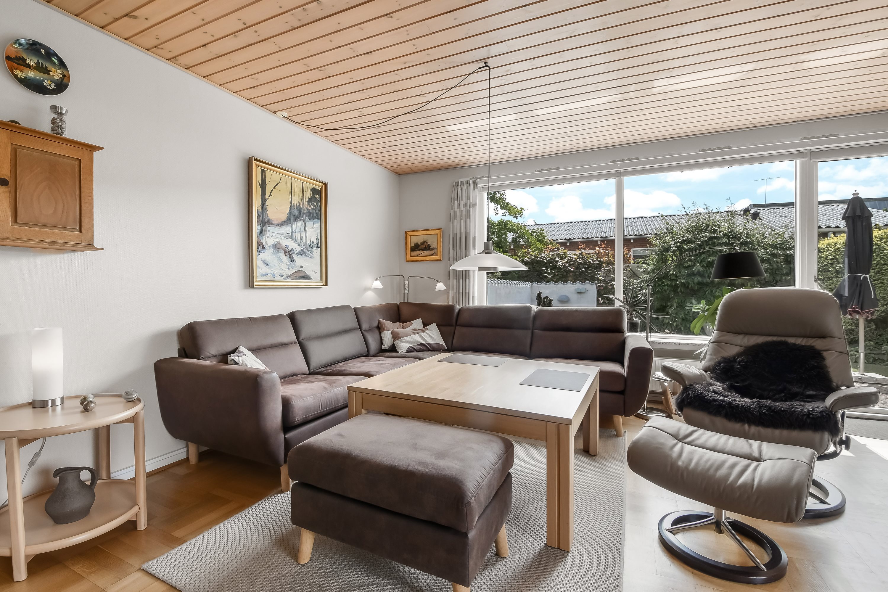 Fremhævet stue billede i fuldskærmstilstand. Billede af Kløvervej 13, 7600 Struer