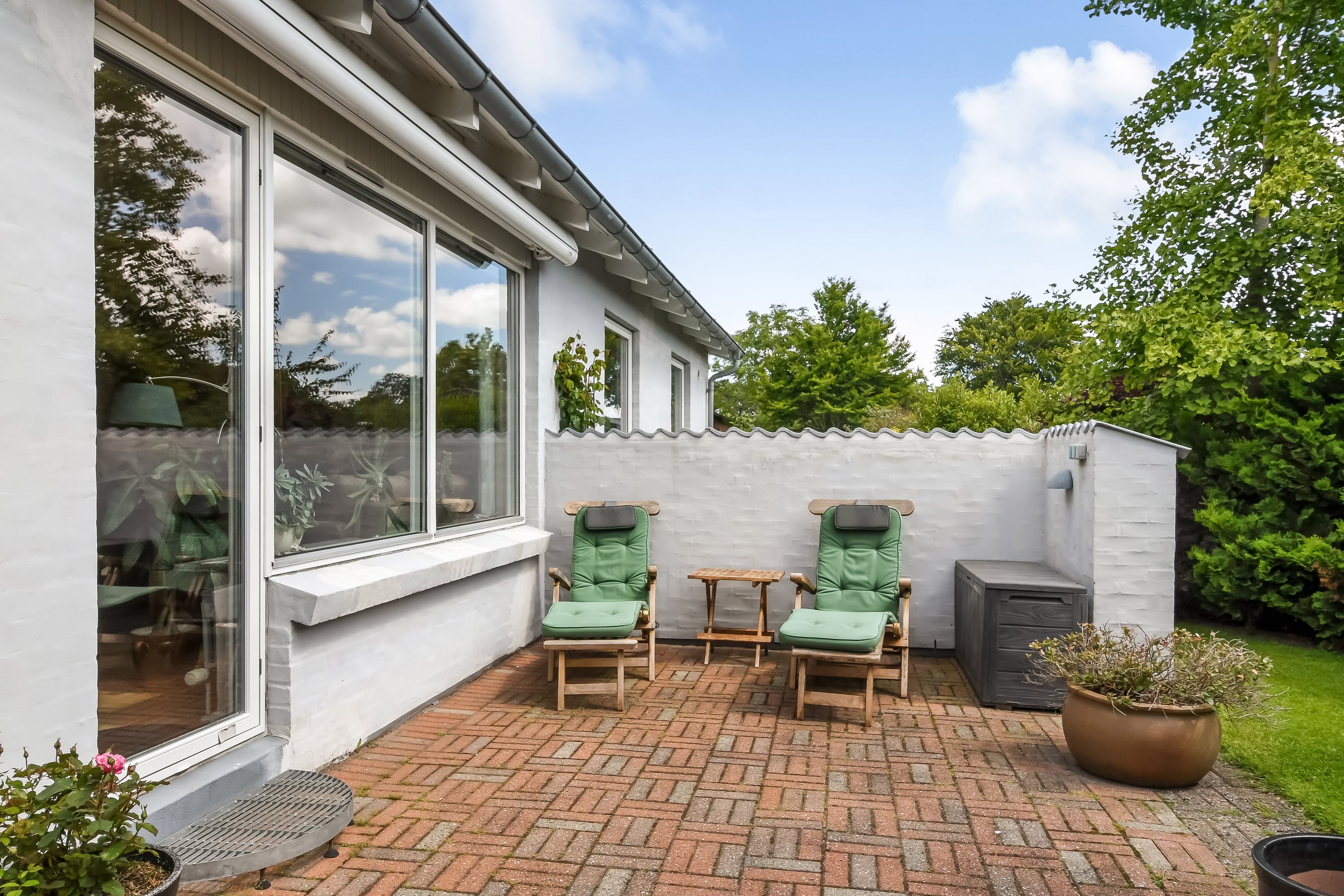 Fremhævet terrasse billede i fuldskærmstilstand. Billede af Kløvervej 13, 7600 Struer