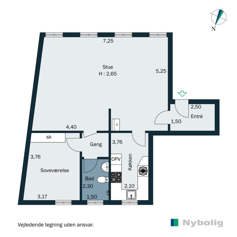 Plantegninger billede af Naffet 33B, st.., 6100 Haderslev