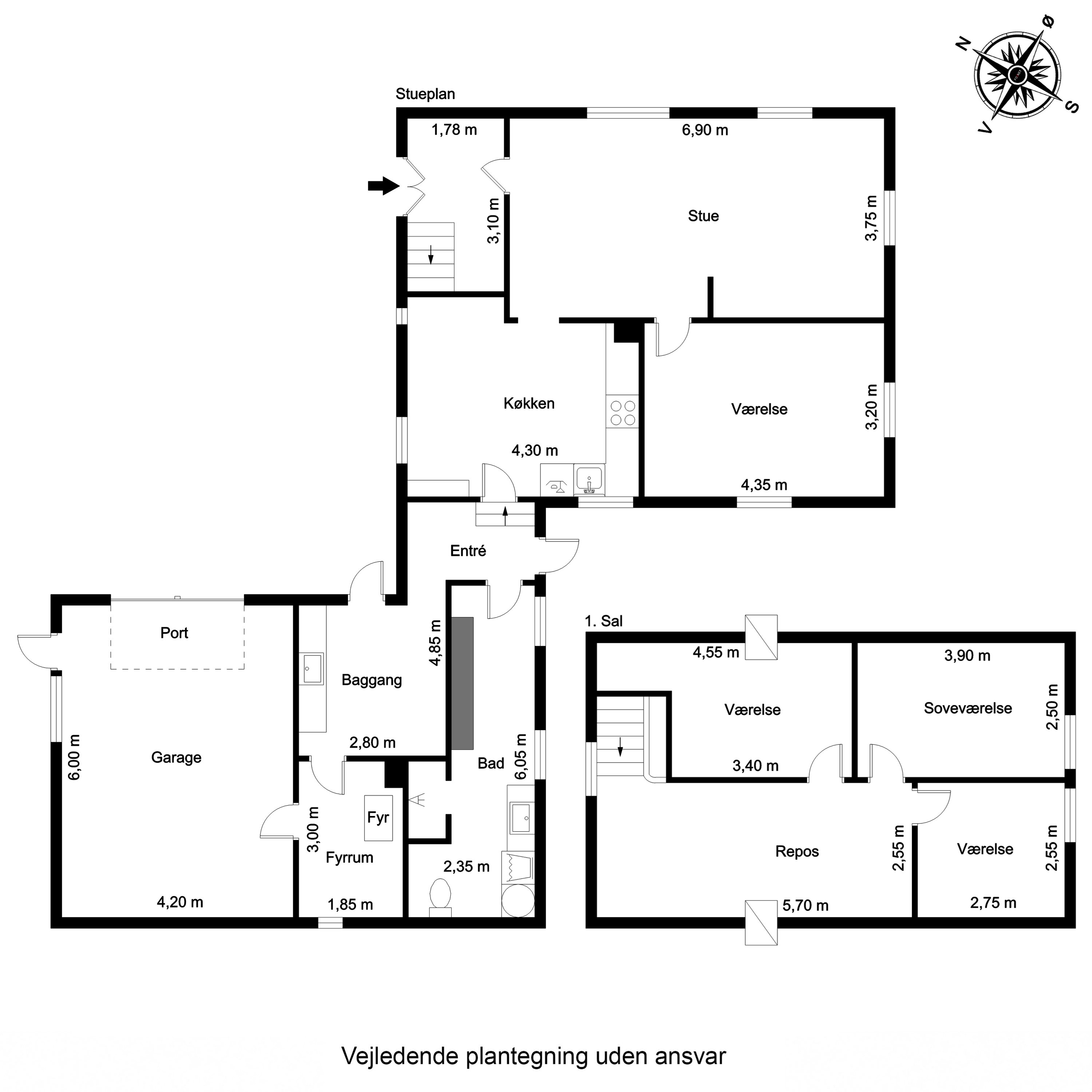 Plantegninger billede af Bogensevej 76, Holse St, 5464 Brenderup Fyn