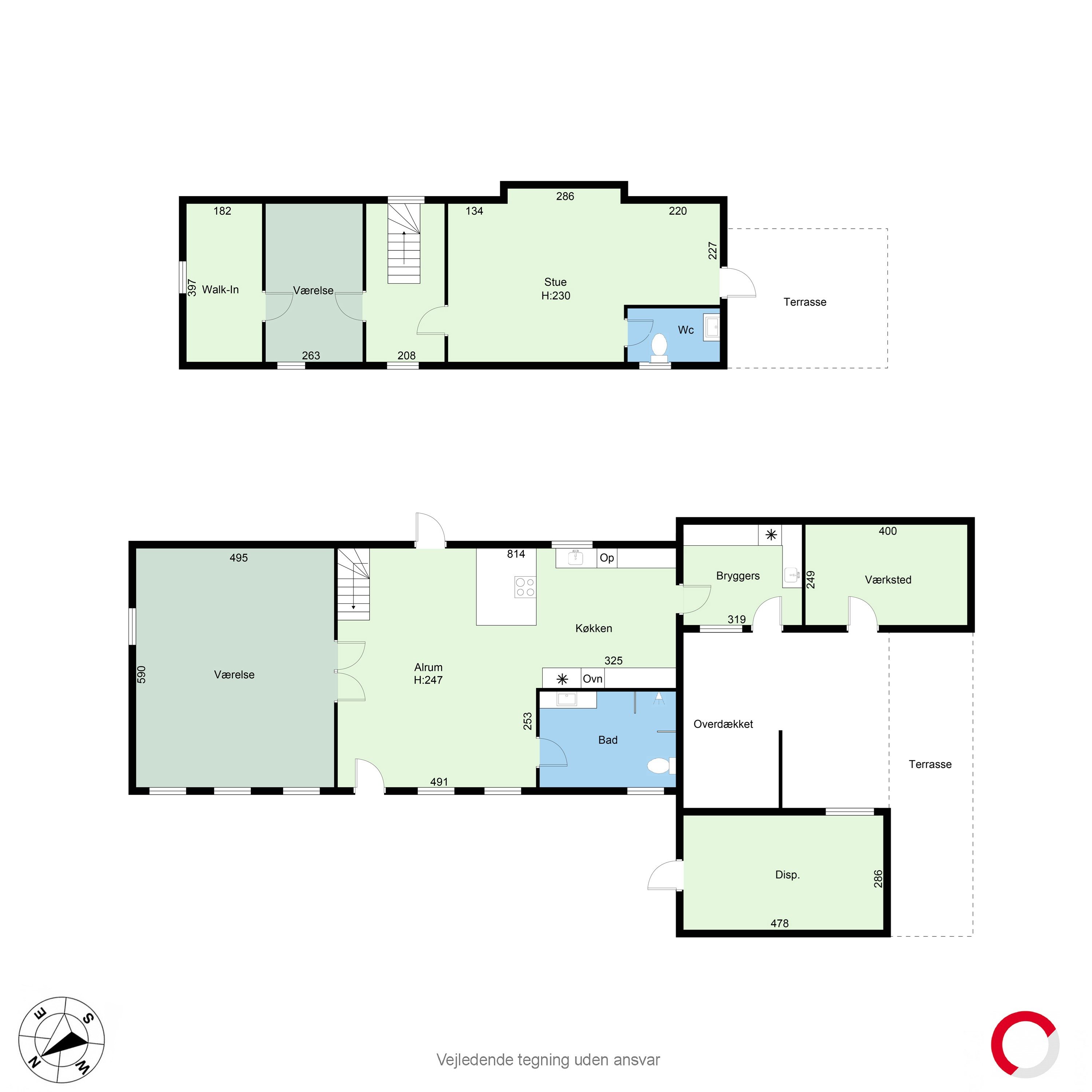 Plantegninger billede af Geding Byvej 11, Geding, 8381 Tilst