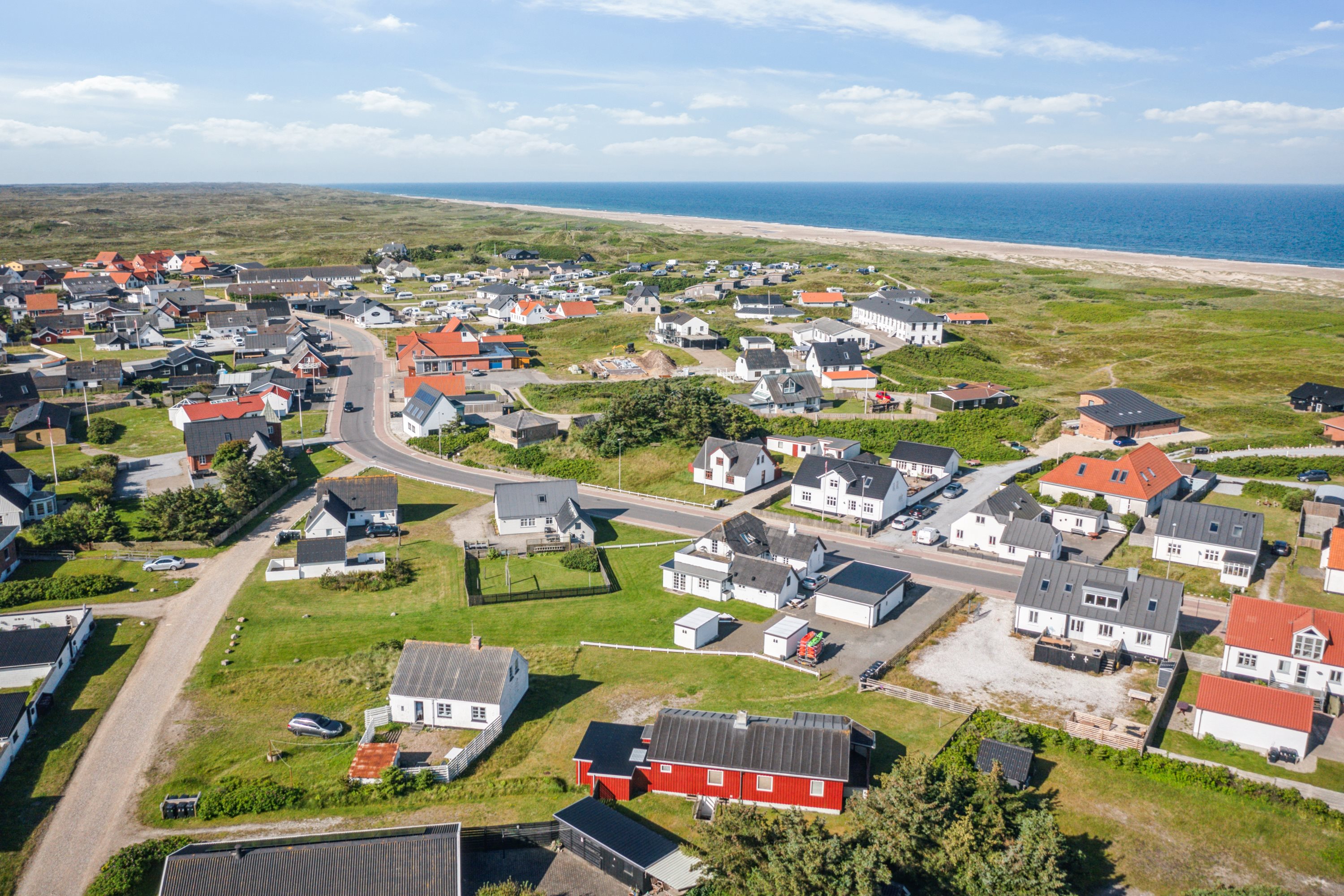 Fremhævet luftfoto billede i fuldskærmstilstand. Billede af Vesterhavsgade 148, Vorupør, 7700 Thisted