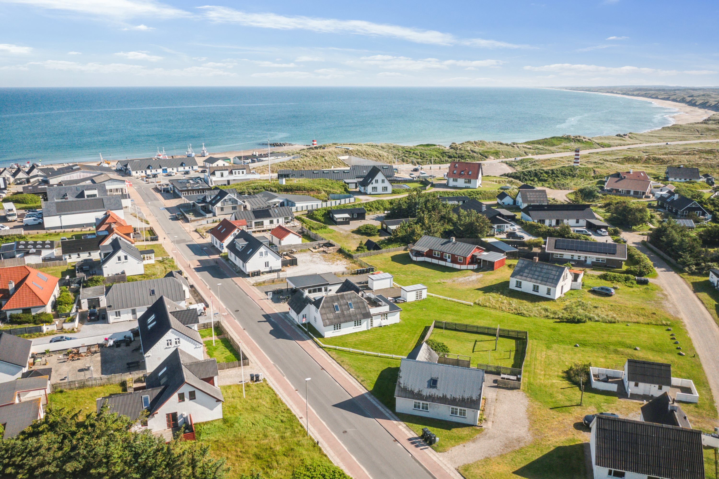 Fremhævet luftfoto billede i fuldskærmstilstand. Billede af Vesterhavsgade 148, Vorupør, 7700 Thisted