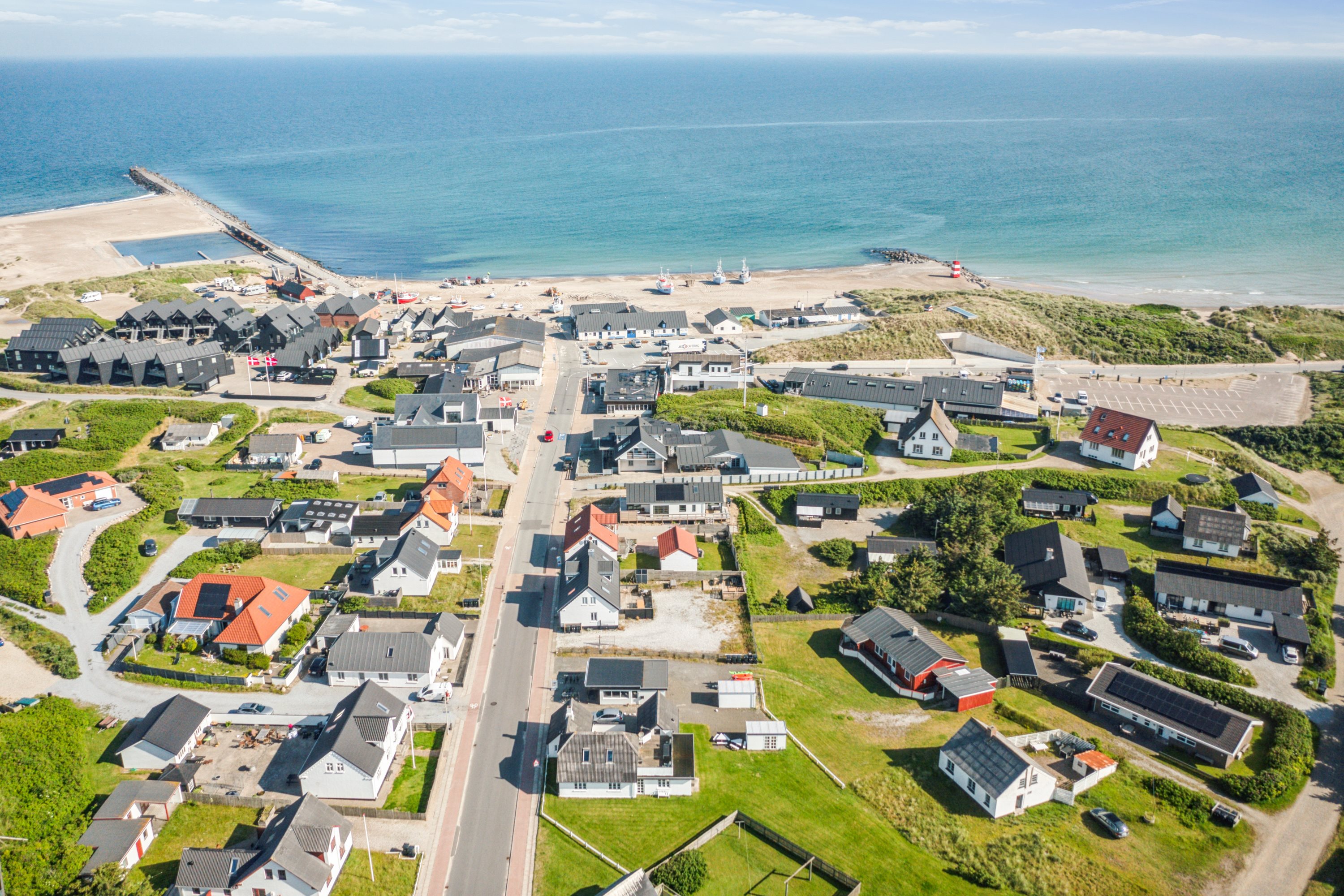 Fremhævet luftfoto billede i fuldskærmstilstand. Billede af Vesterhavsgade 148, Vorupør, 7700 Thisted
