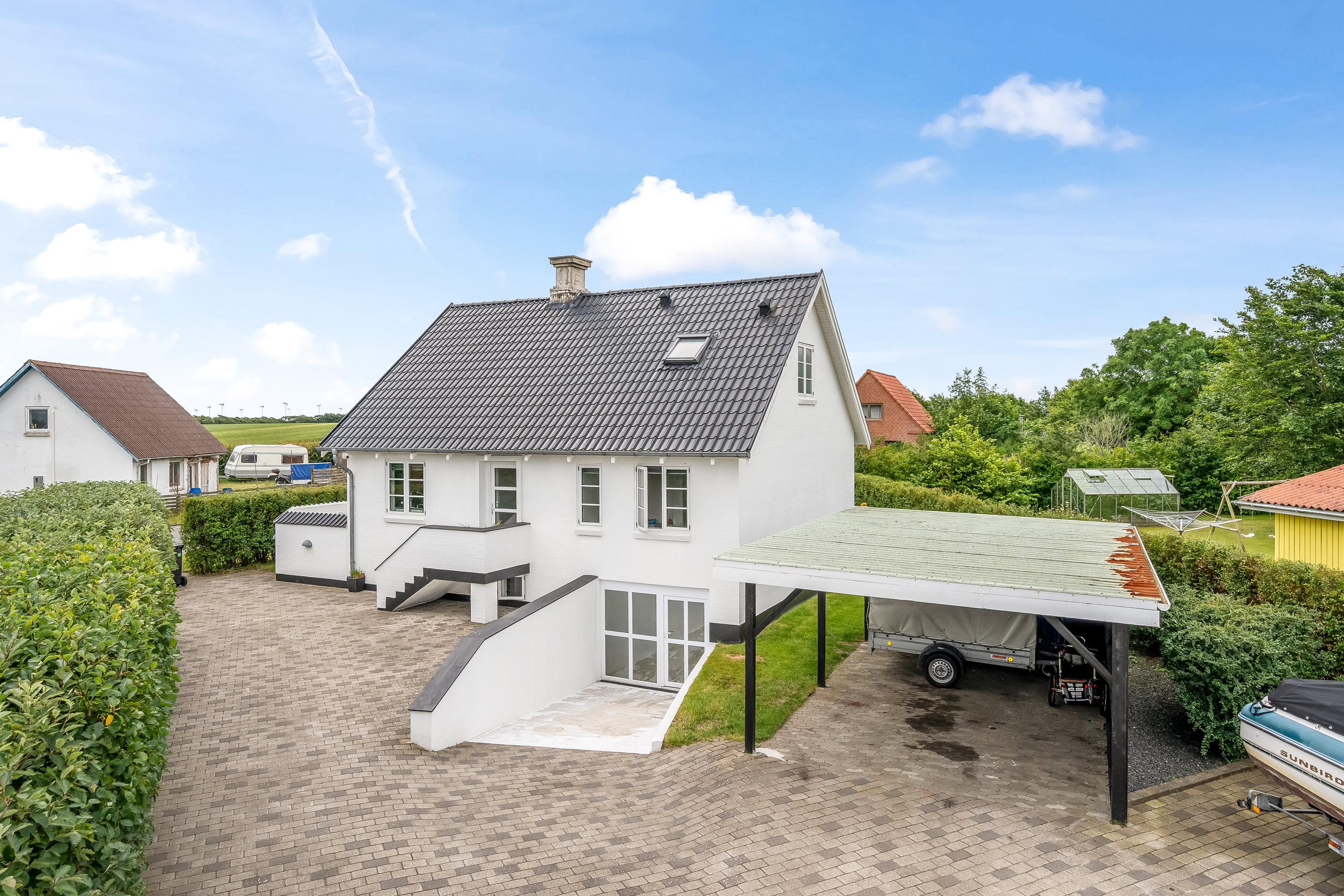 Fremhævet facade billede i fuldskærmstilstand. Billede af Skavenvej 1B, Vostrup, 6880 Tarm