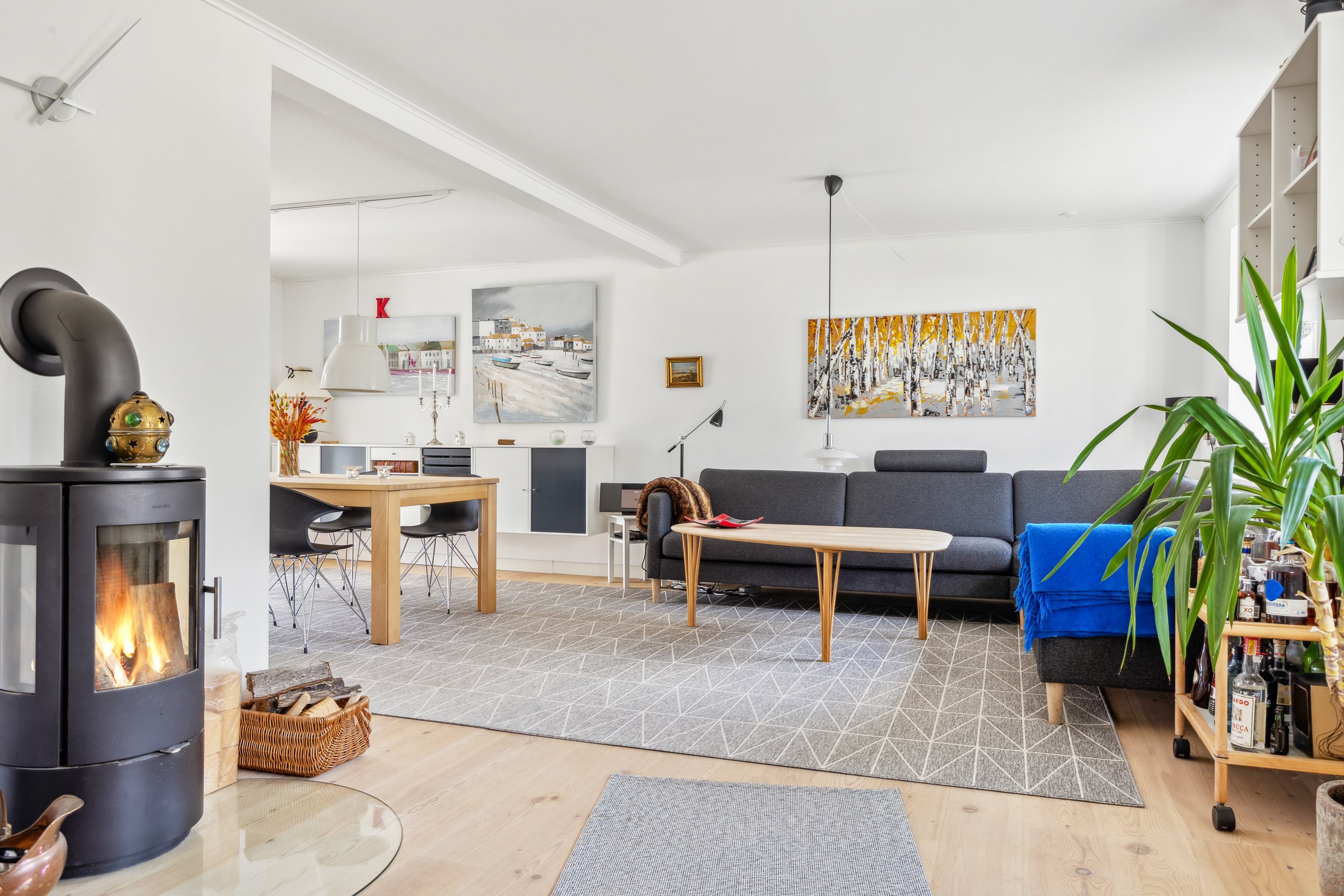 Fremhævet stue billede i fuldskærmstilstand. Billede af Vallekildevej 20, 4534 Hørve