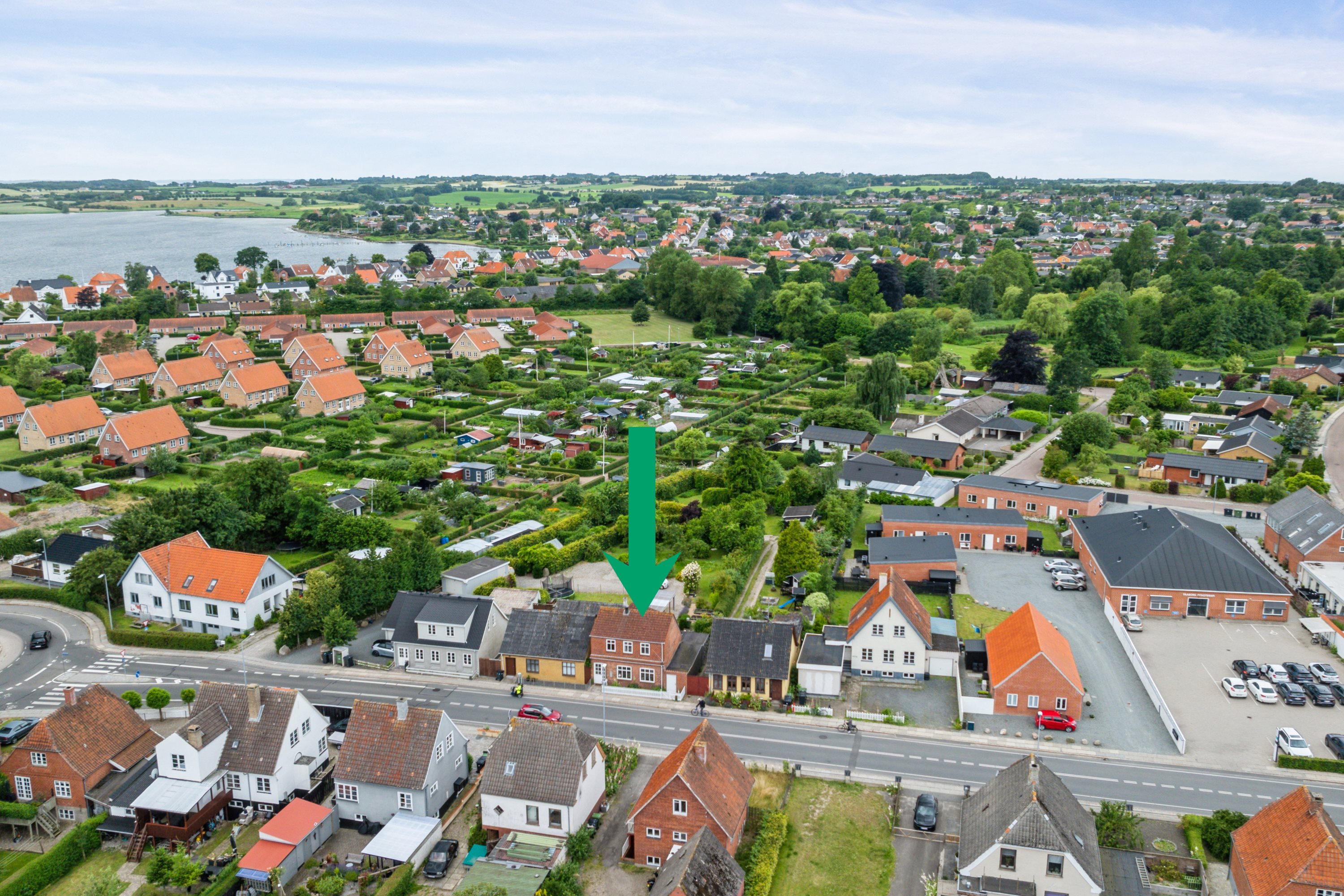 Fremhævet luftfoto billede i fuldskærmstilstand. Billede af Odensevej 41, 5600 Faaborg