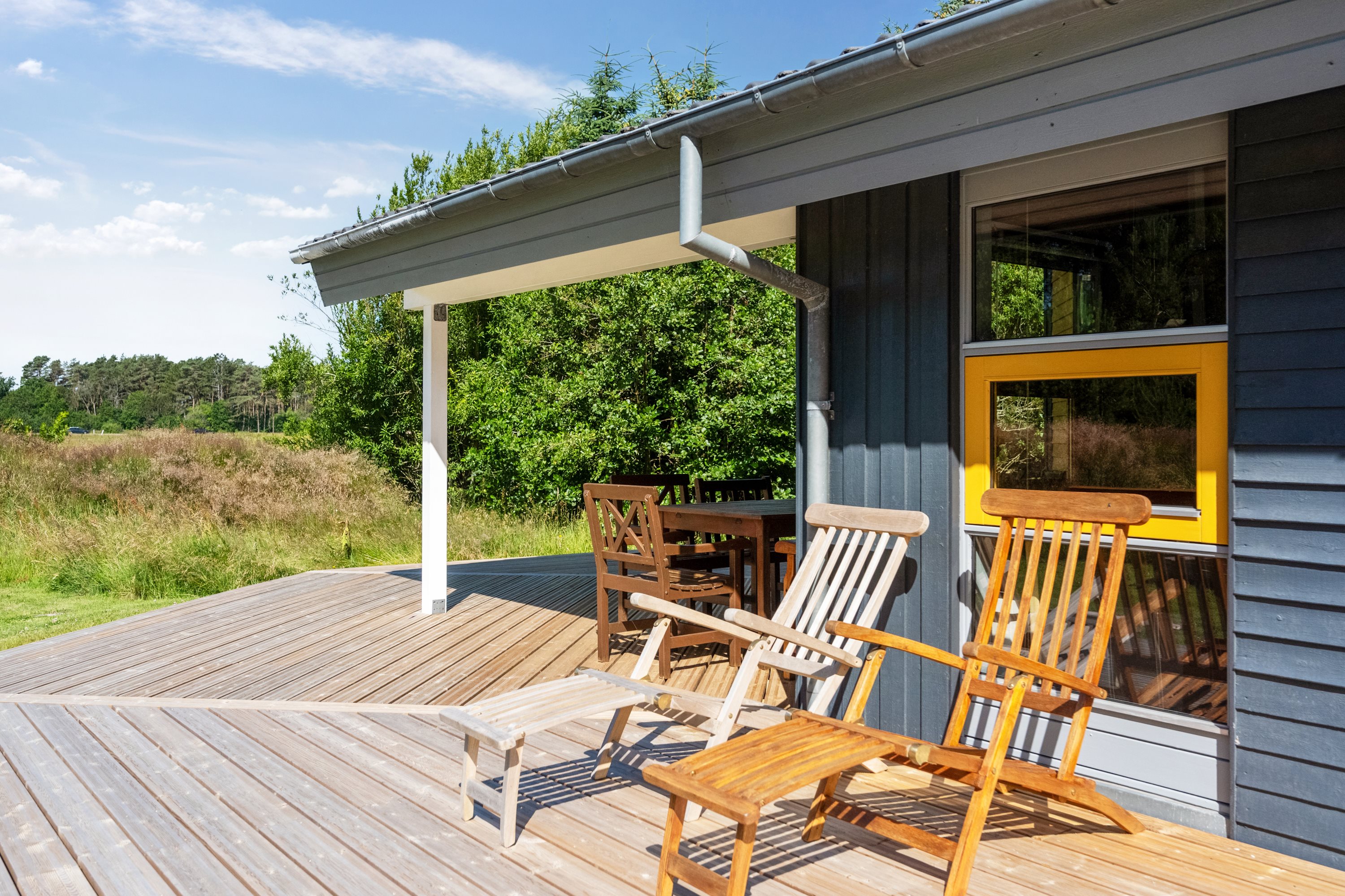 Fremhævet terrasse billede i fuldskærmstilstand. Billede af Tranebærvej 17, Napstjært, 9981 Jerup