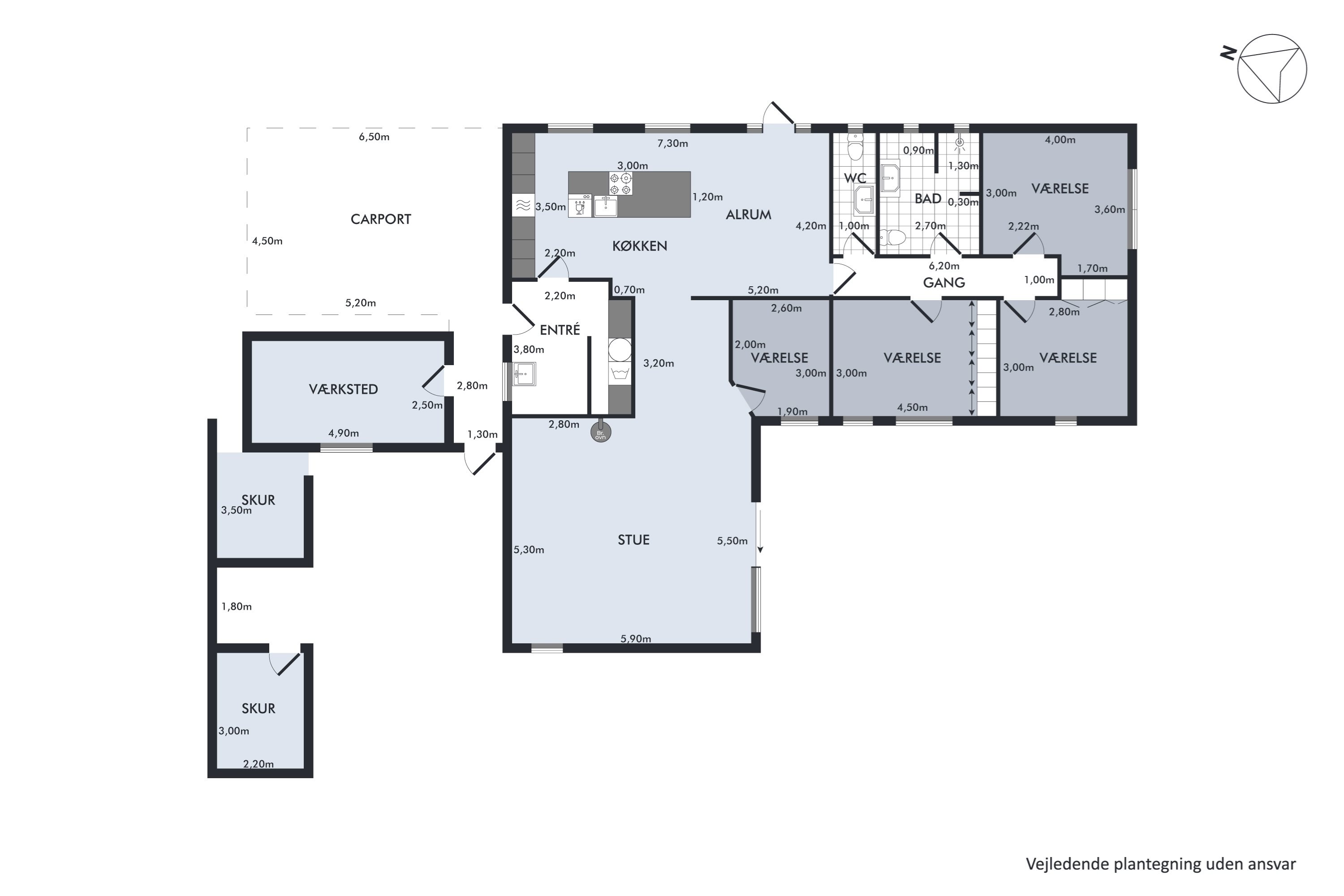 Plantegninger billede af Fyrrebakken 67, Øster Hornum, 9530 Støvring