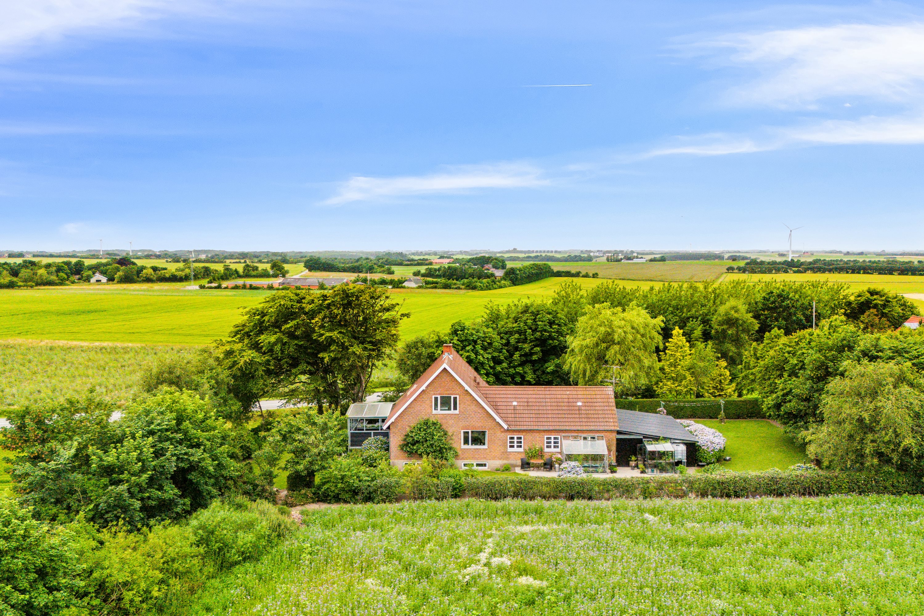 Fremhævet luftfoto billede i fuldskærmstilstand. Billede af Grinderslevvej 2, Grinderslev, 7870 Roslev