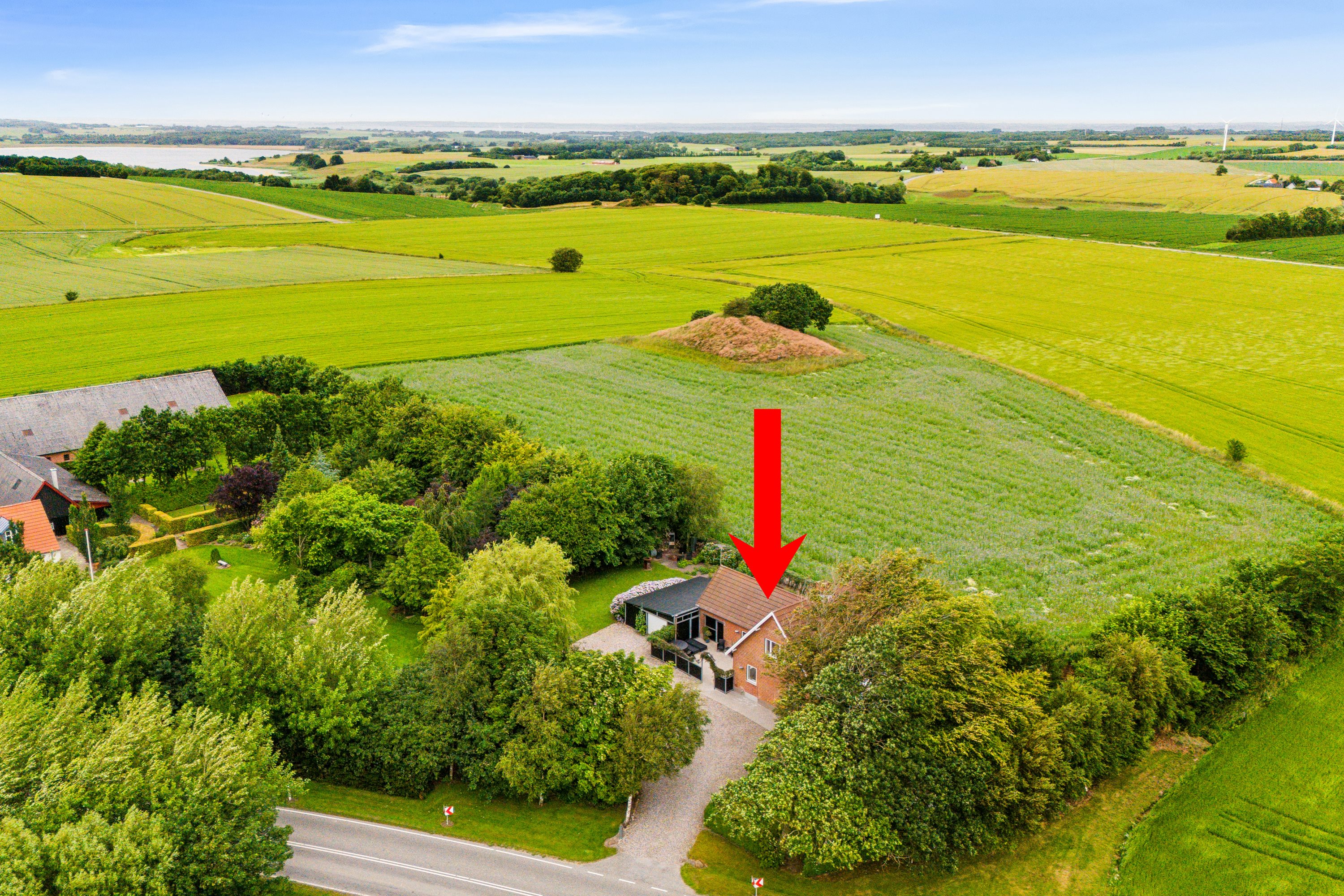 Miniaturebillede 1: luftfoto. Billede af Grinderslevvej 2, Grinderslev, 7870 Roslev