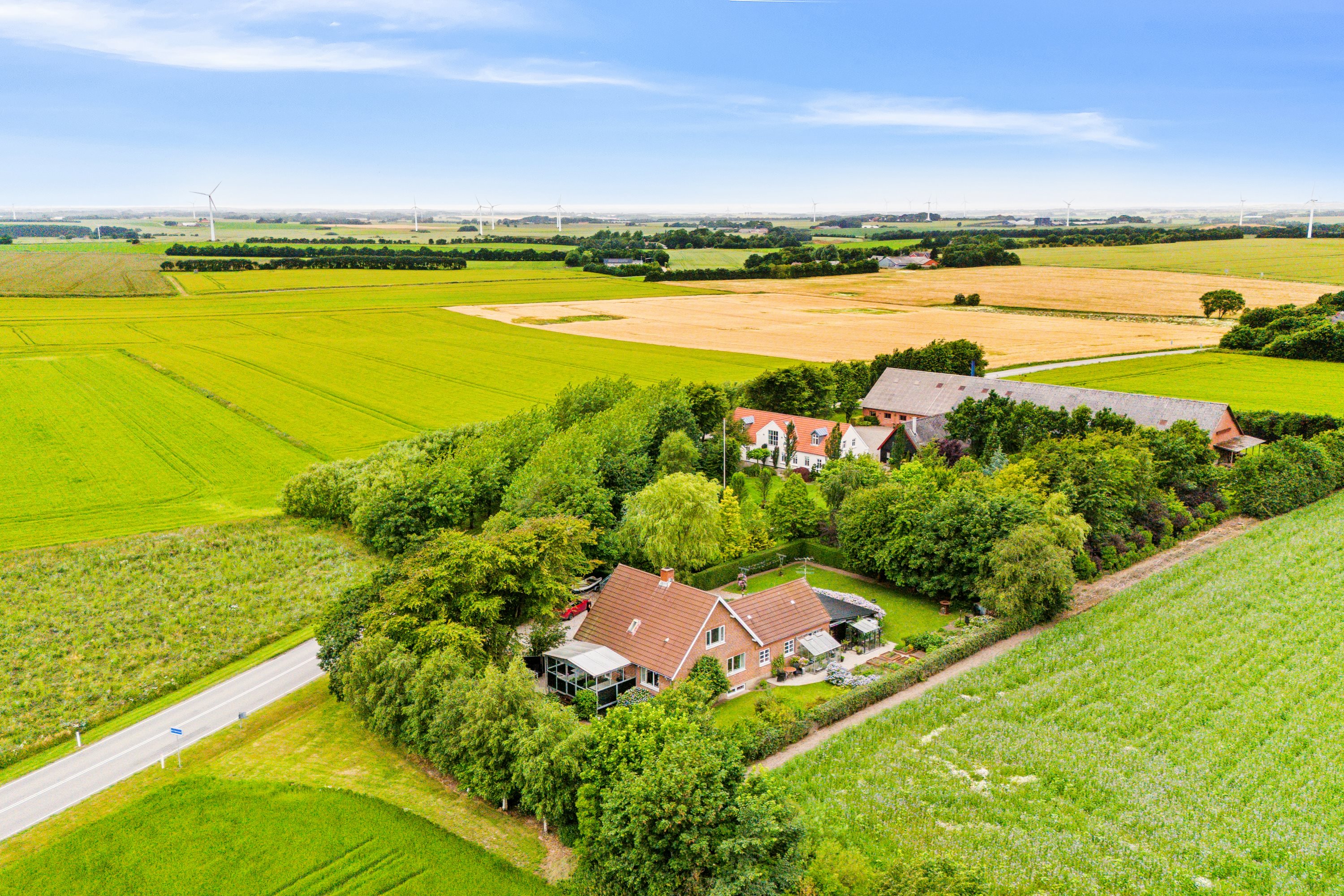 Fremhævet luftfoto billede i fuldskærmstilstand. Billede af Grinderslevvej 2, Grinderslev, 7870 Roslev