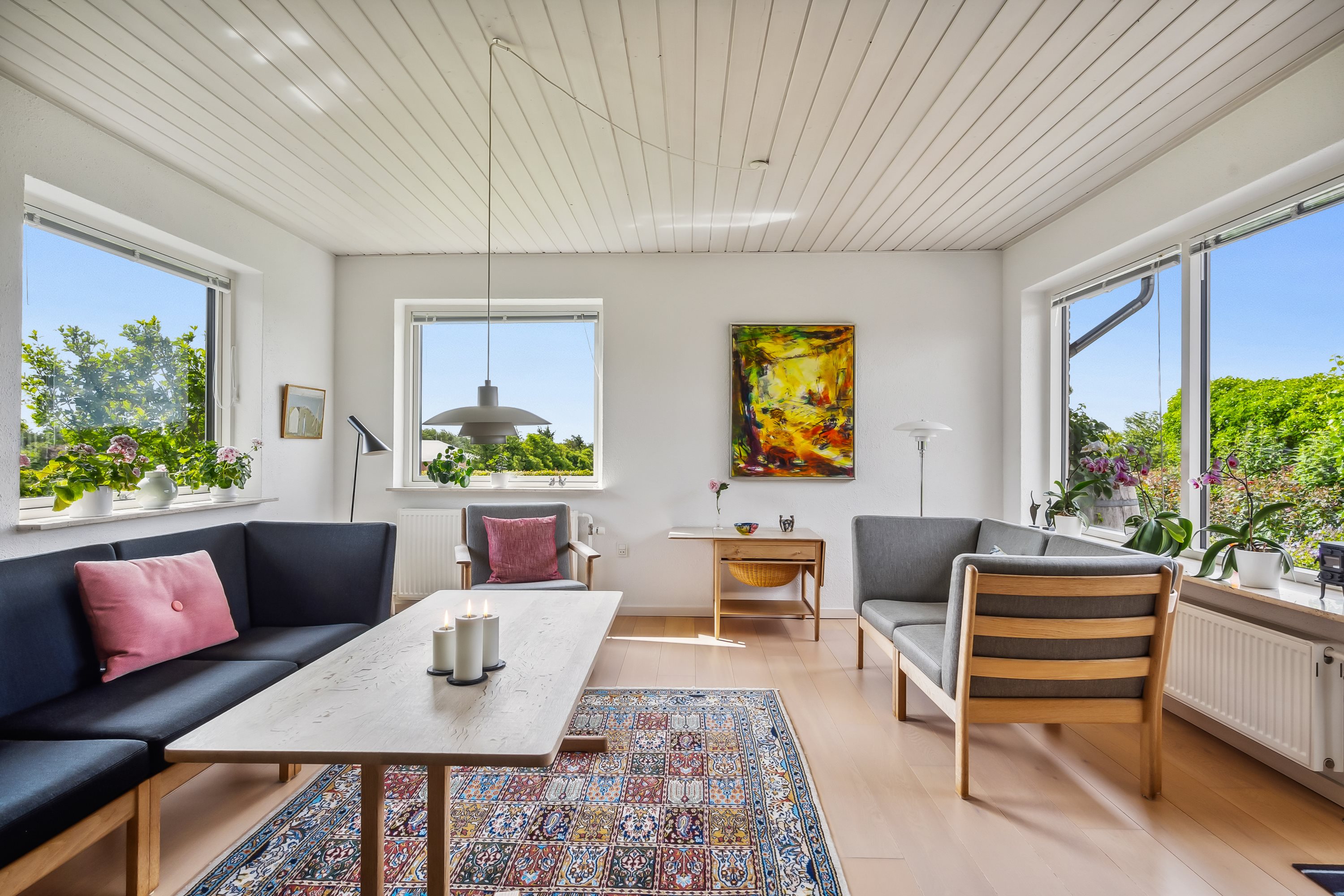 Fremhævet stue billede i fuldskærmstilstand. Billede af Fårtoftvej 4, Solbjerg, 7950 Erslev