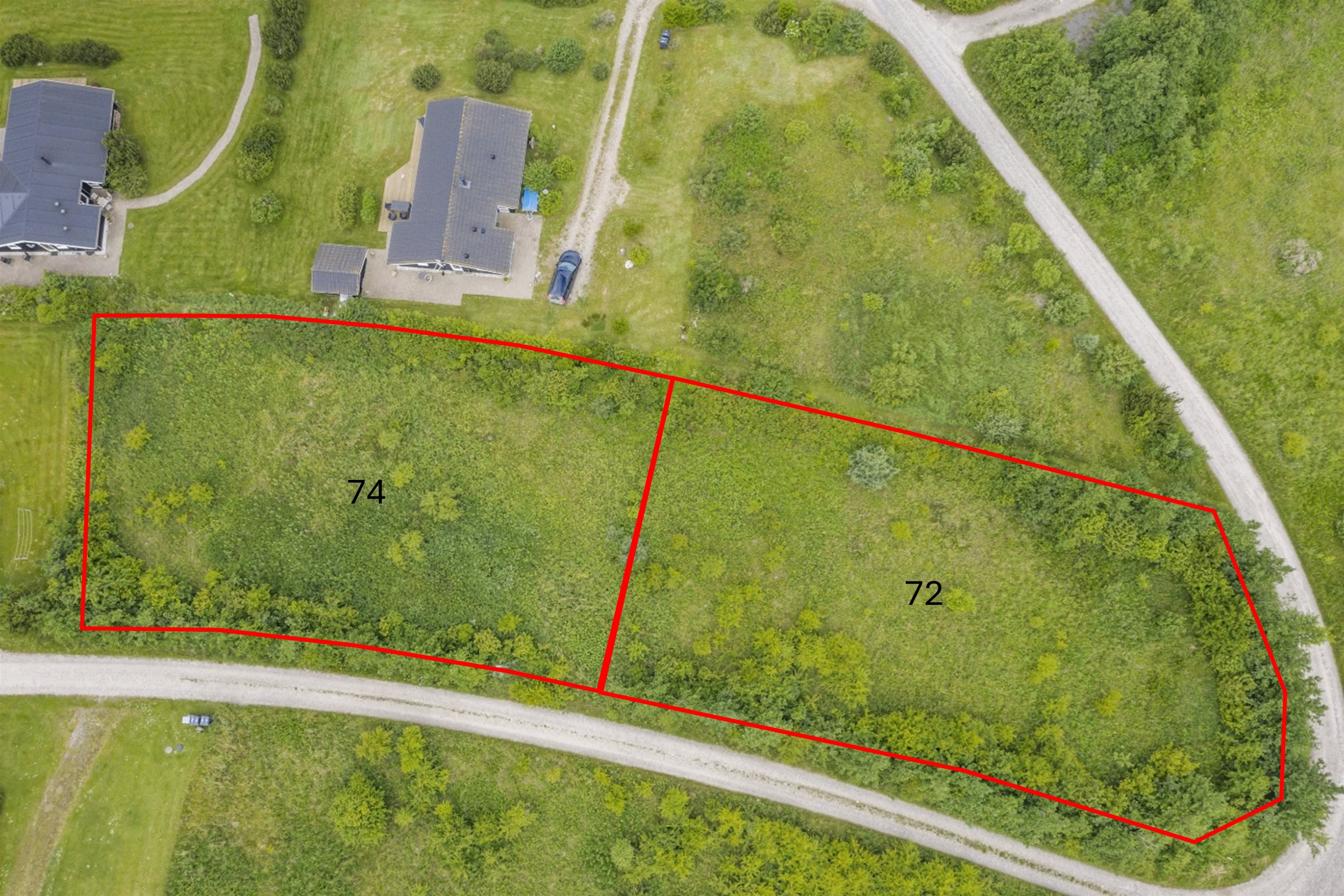 Fritidsgrund: Luftfoto på Aspevej 74, Brøndum, 9690 Fjerritslev