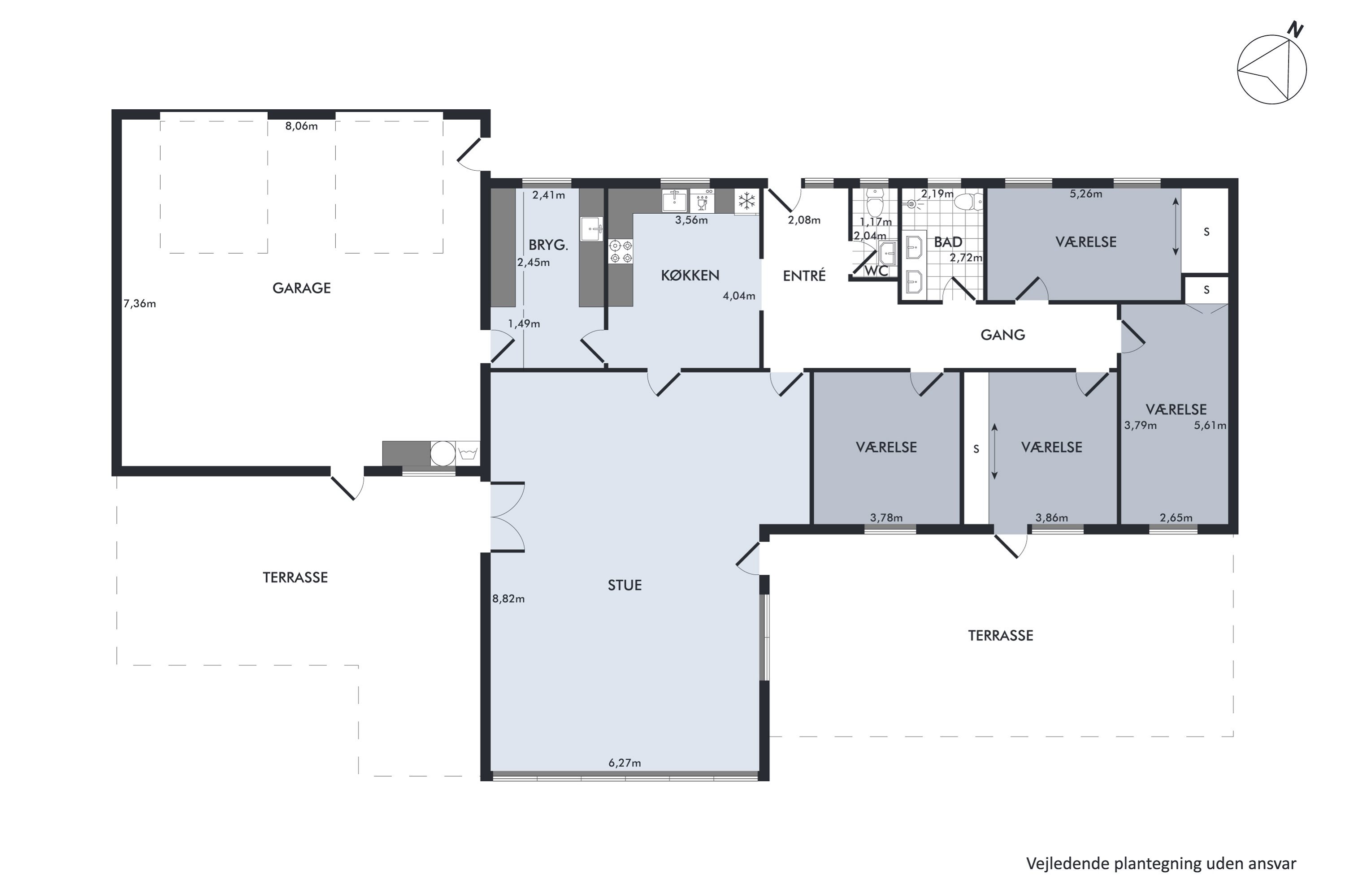 Plantegninger billede af Elmevej 8, Harridslev, 8930 Randers NØ