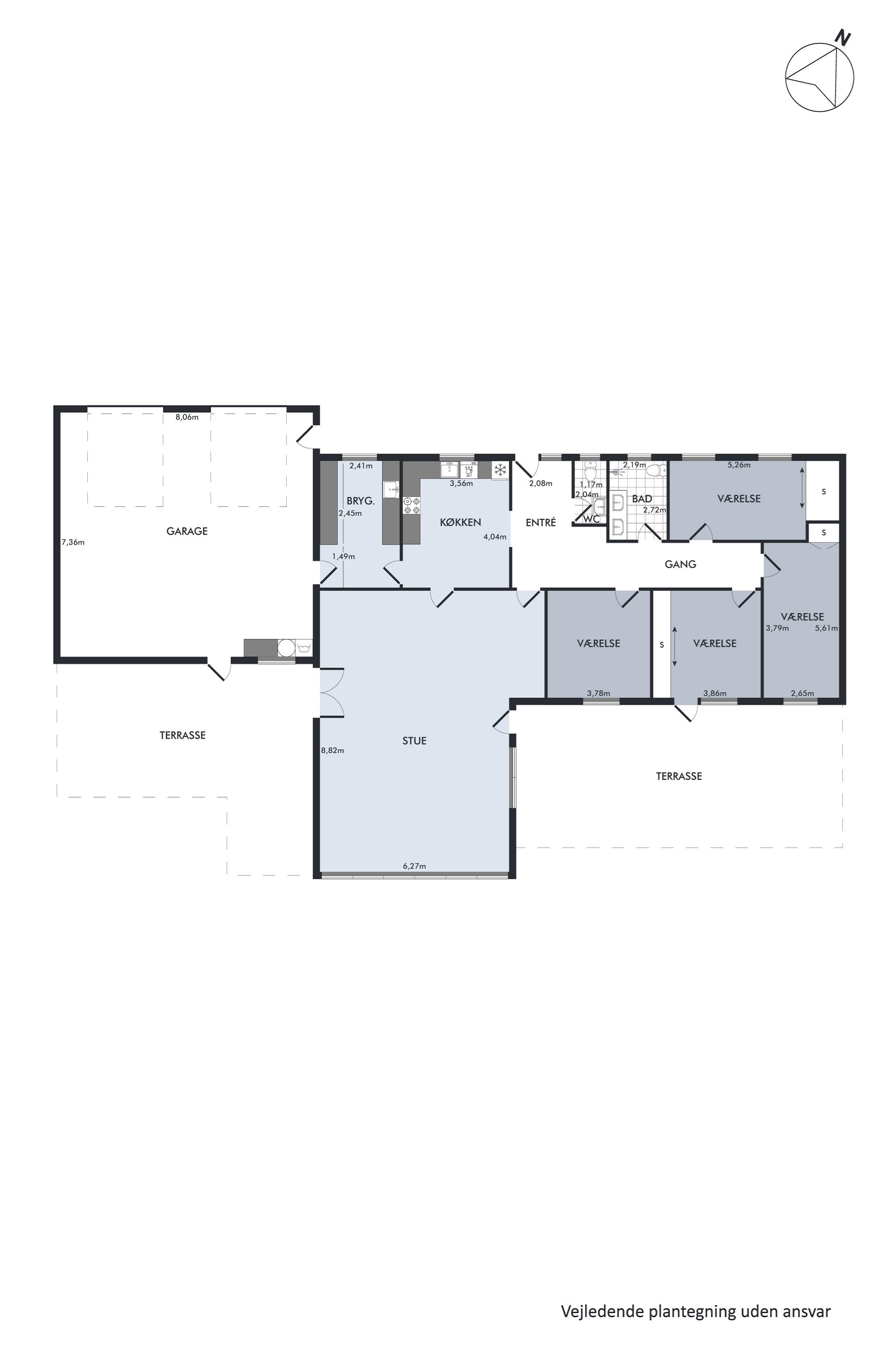 Plantegninger billede af Elmevej 8, Harridslev, 8930 Randers NØ