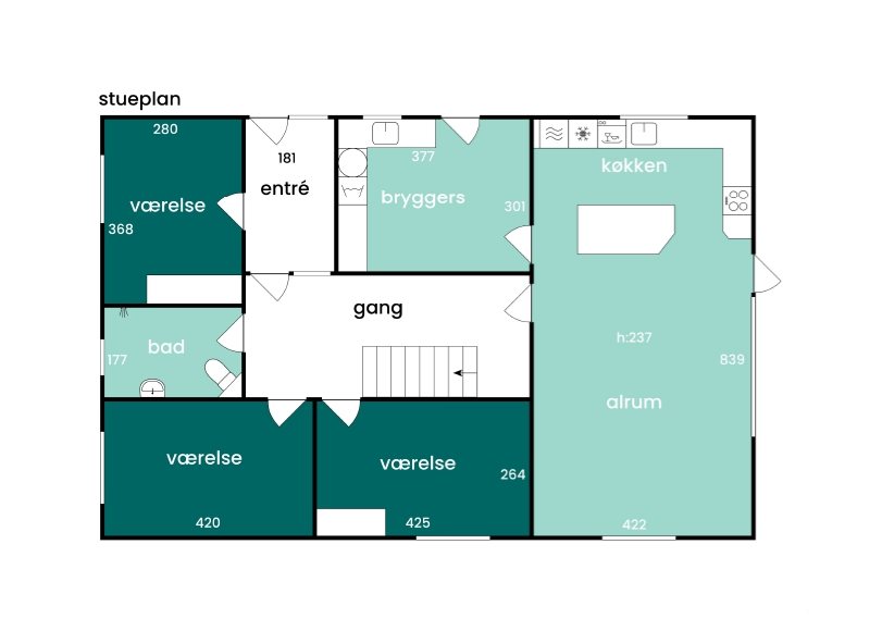 Plantegninger billede af Bøgevej 60, 5683 Haarby