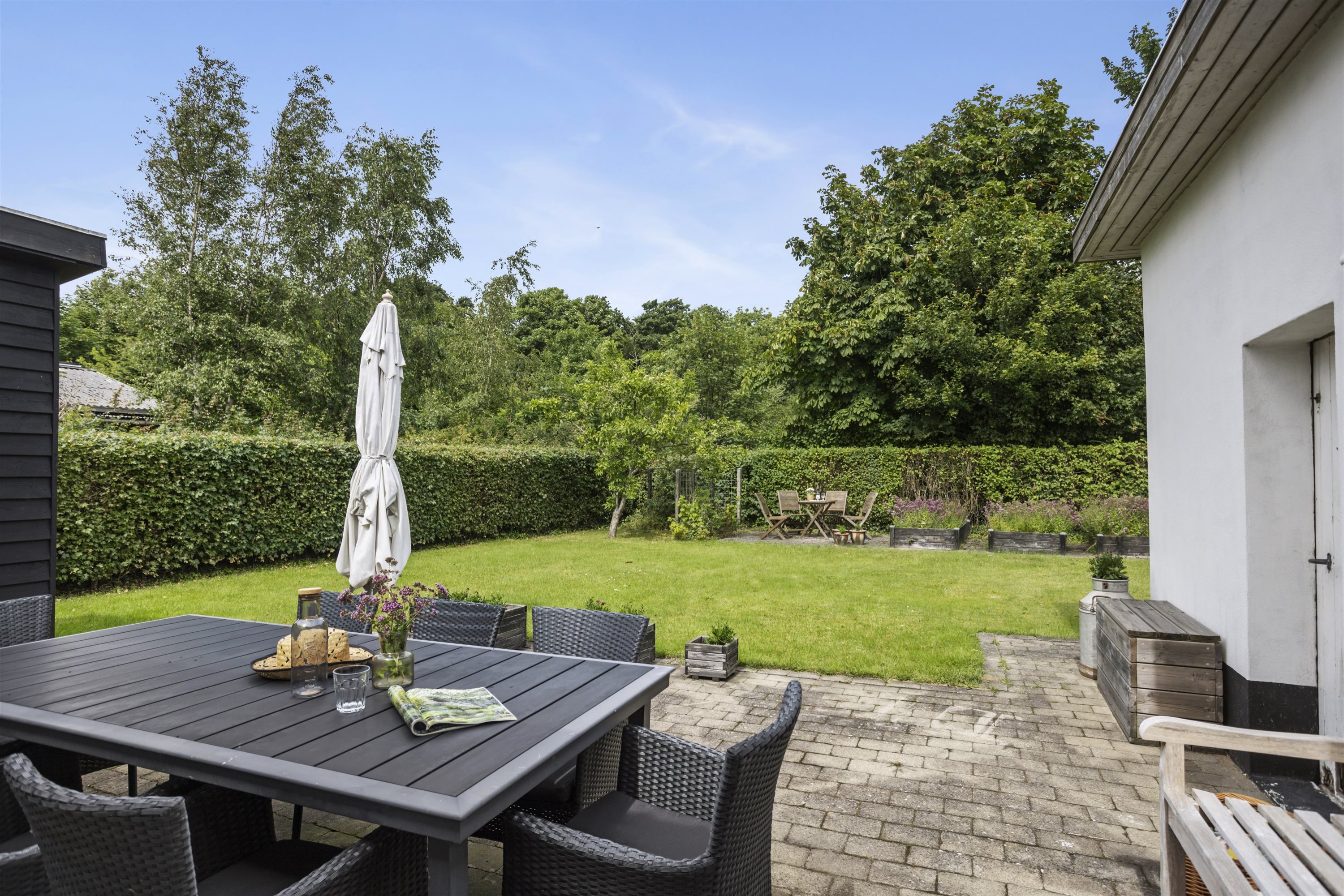 Fremhævet terrasse billede i fuldskærmstilstand. Billede af Åhavevej 24, Voerså, 9300 Sæby